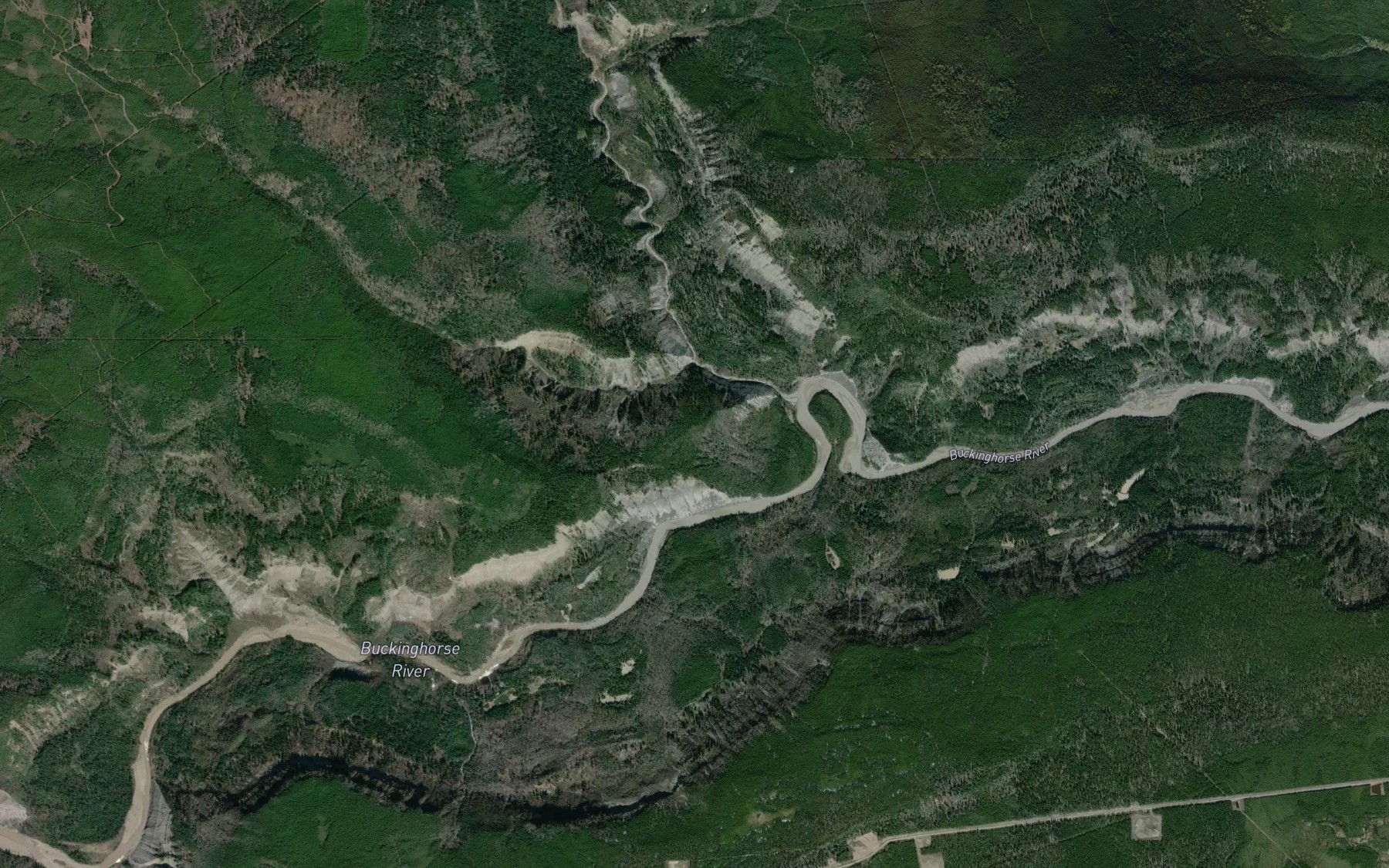 Satellite map of the Tepee Creek