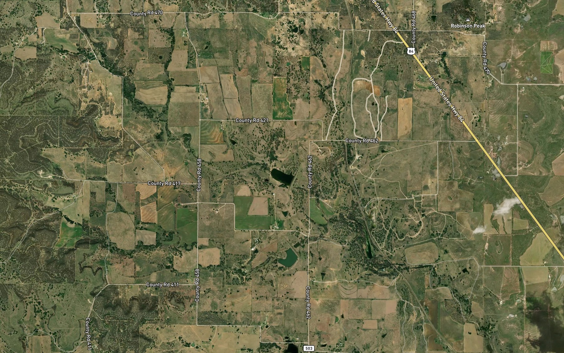 Satellite map of the Soil Conservation Service Site 34a Reservoir