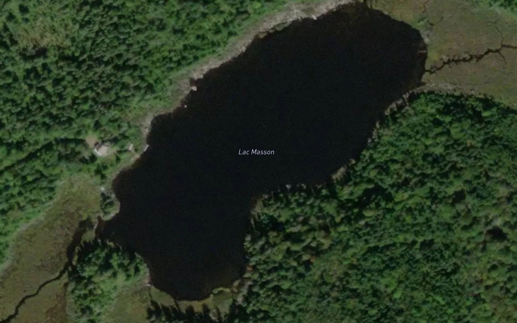 Satellite map of the Lac Masson