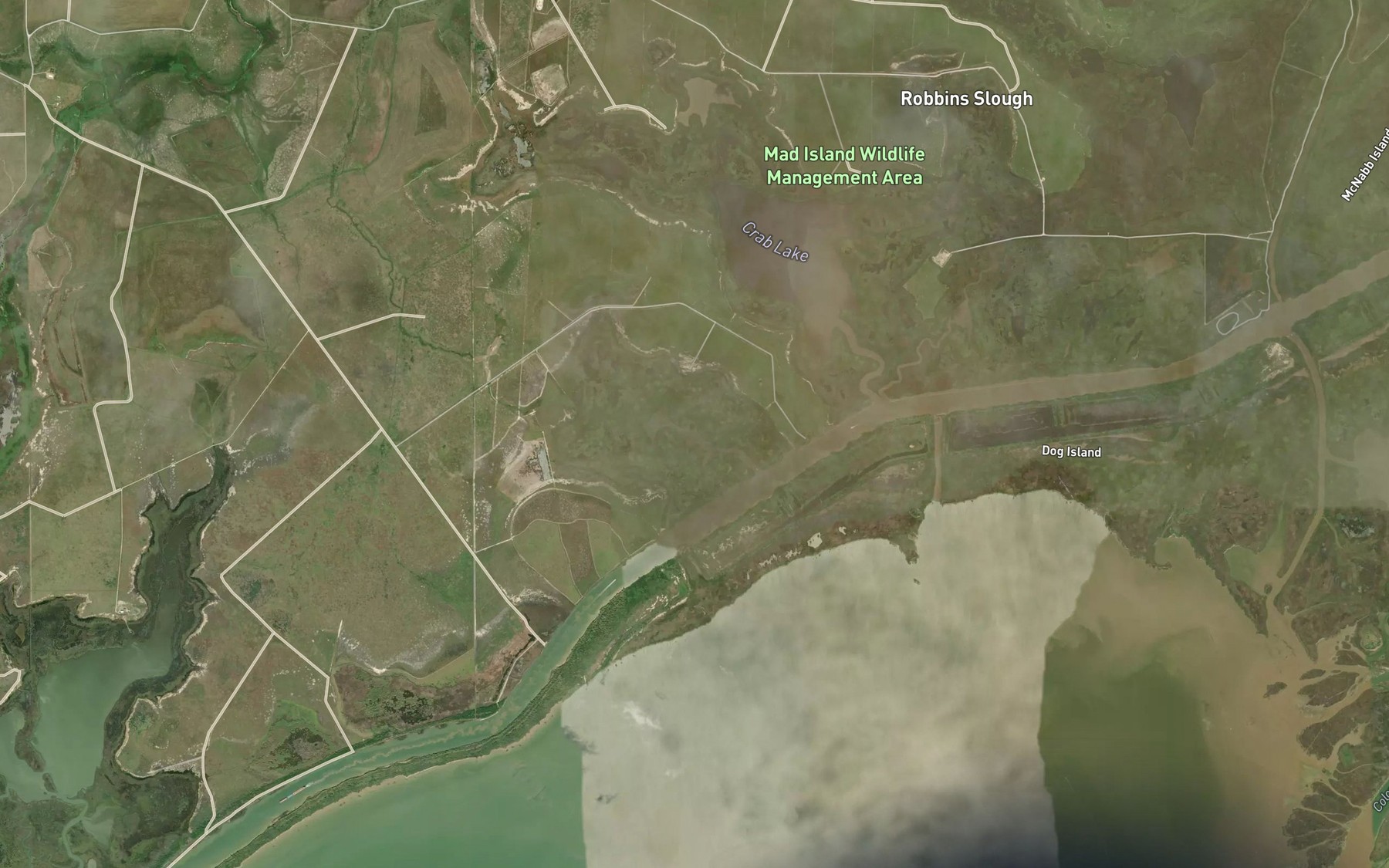 Satellite map of the Freshwater Lake