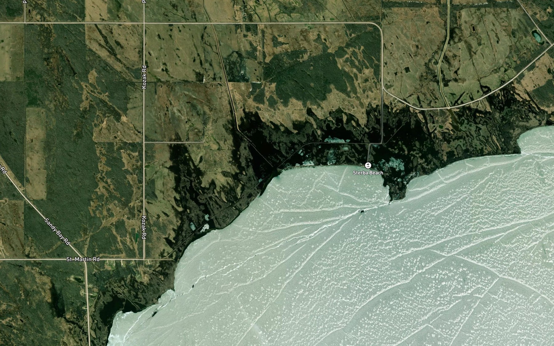 Satellite map of the Byng Drain