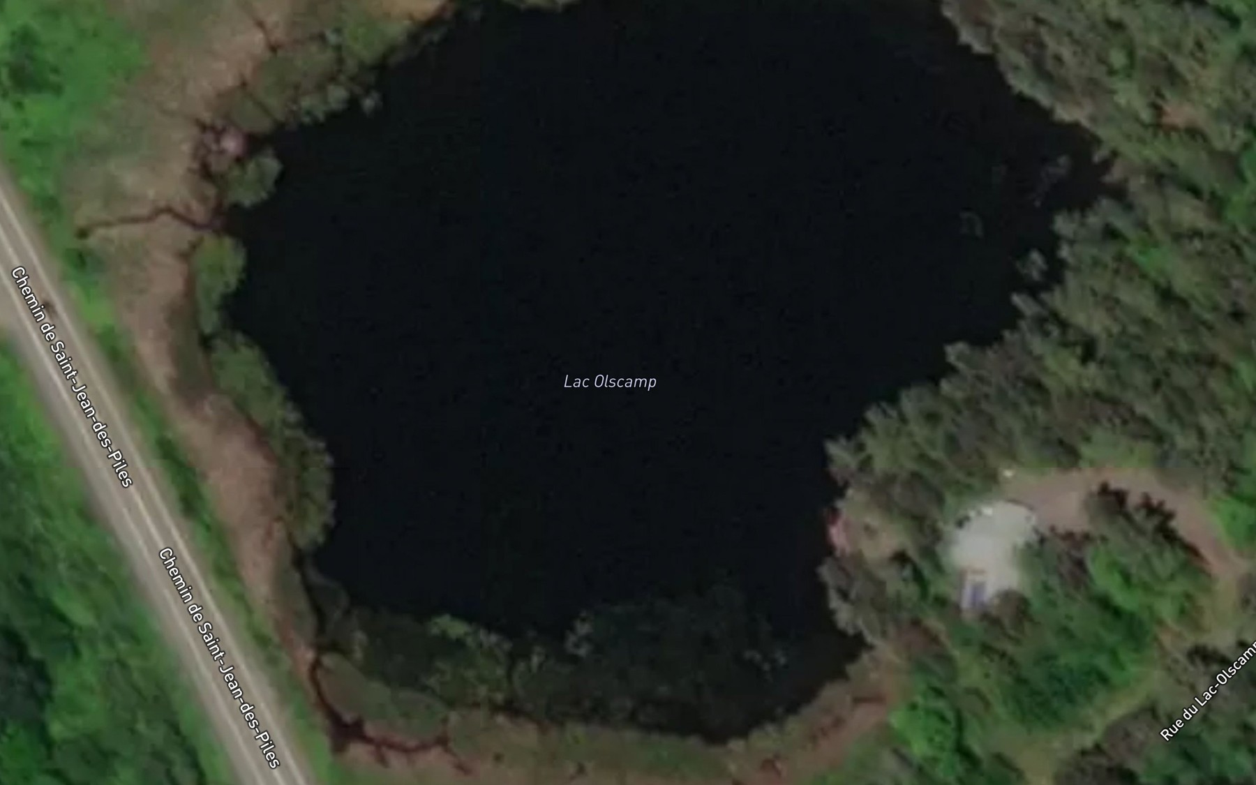 Satellite map of the Lac Olscamp