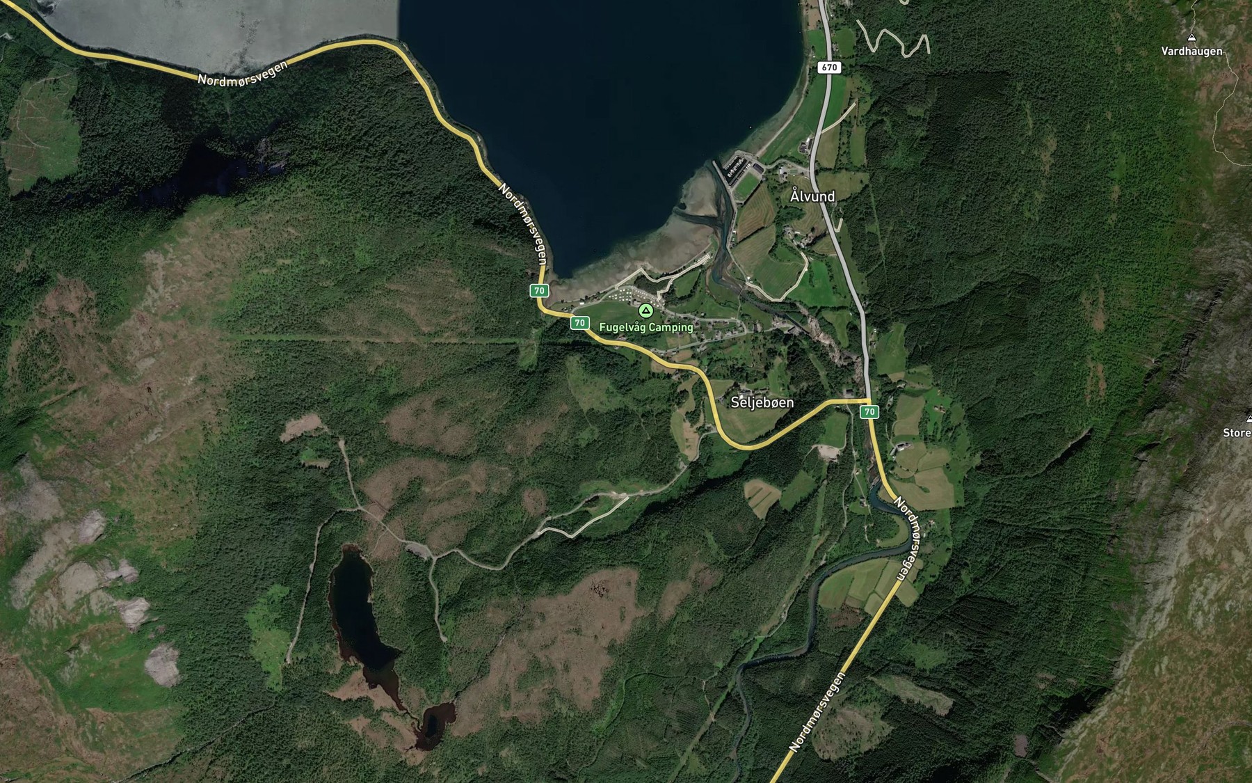 Satellite map of the Vagabekken