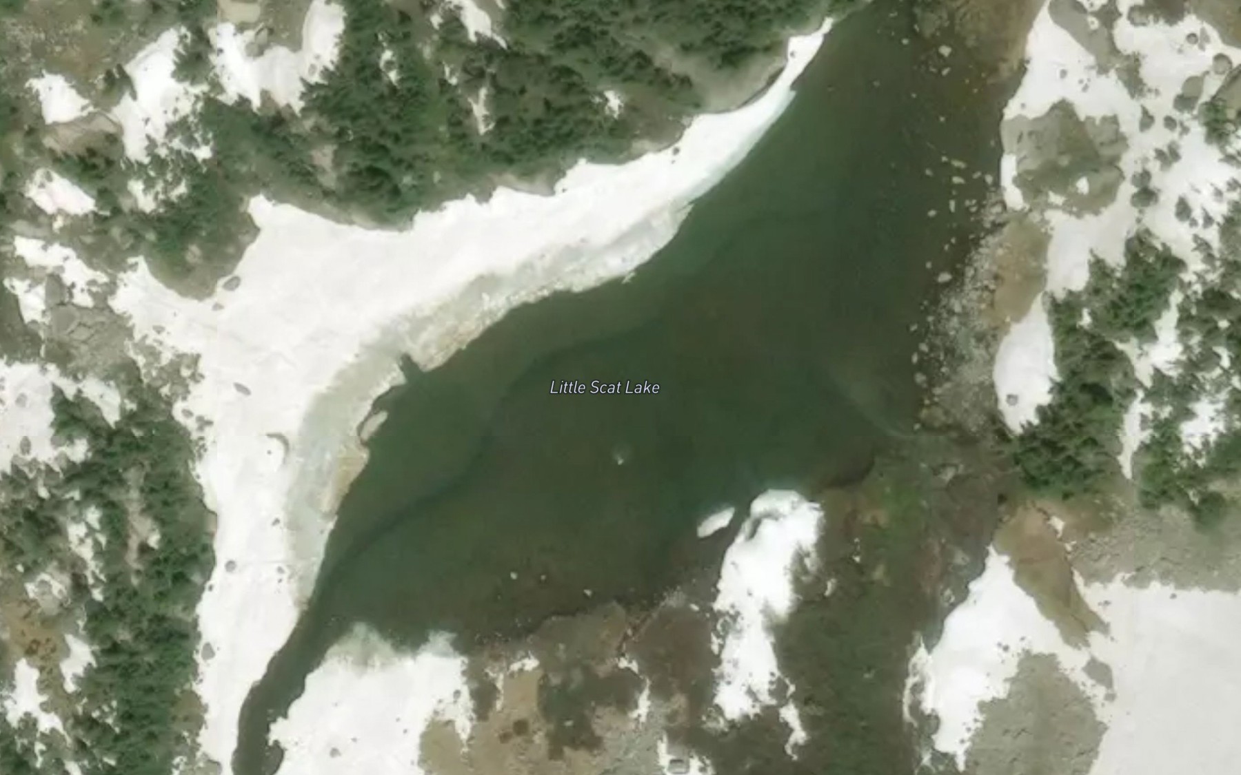 Satellite map of the Little Scat Lake