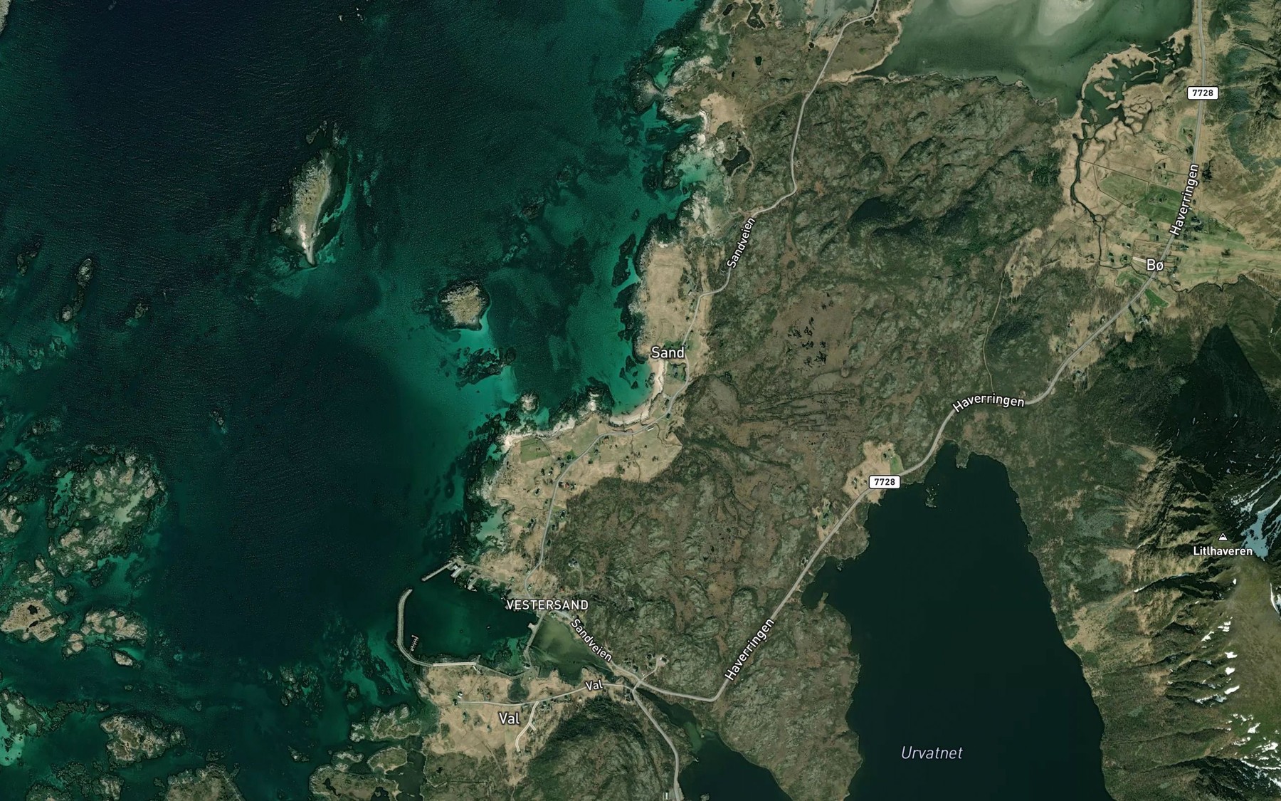 Satellite map of the Sandvika