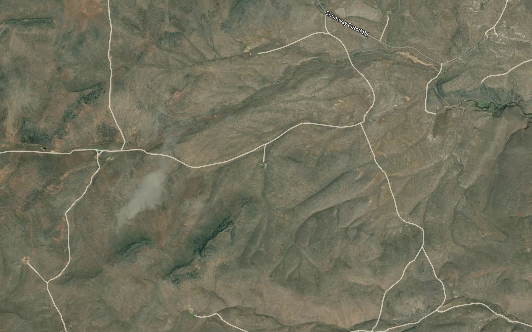 Satellite map of the West Dry Creek Reservoir
