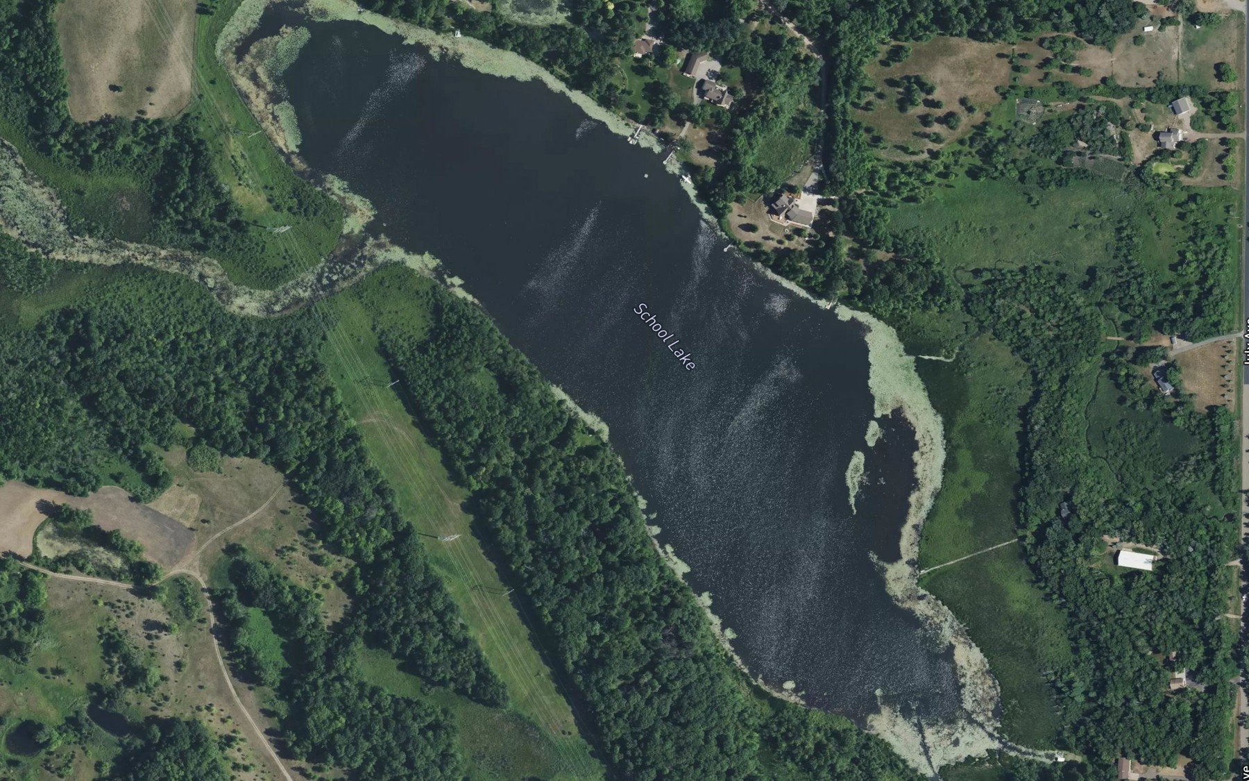 Satellite map of the School Lake