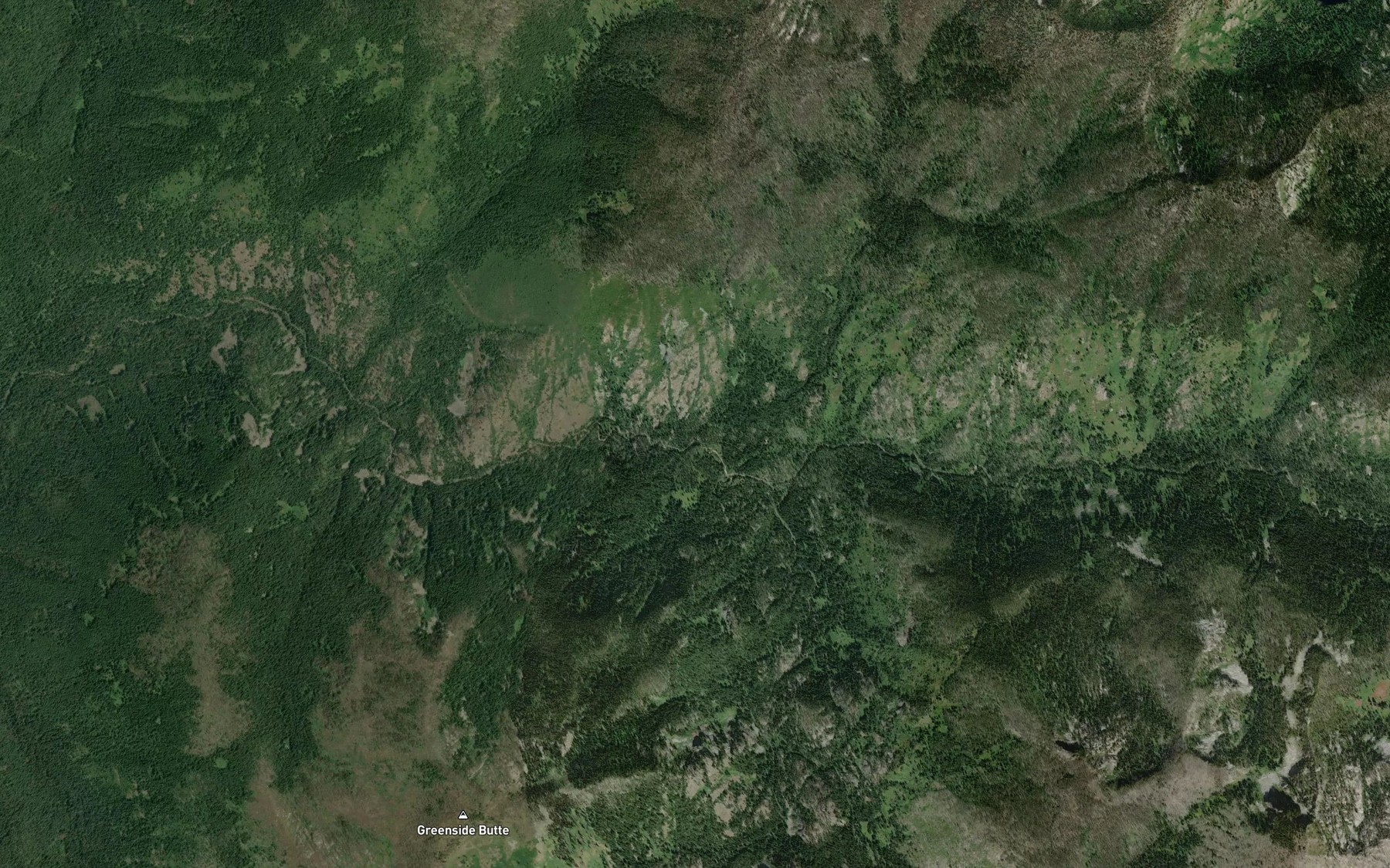 Satellite map of the Pell Creek