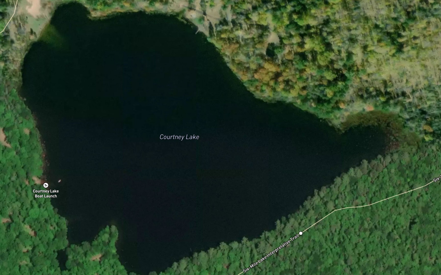 Satellite map of the Courtney Lake