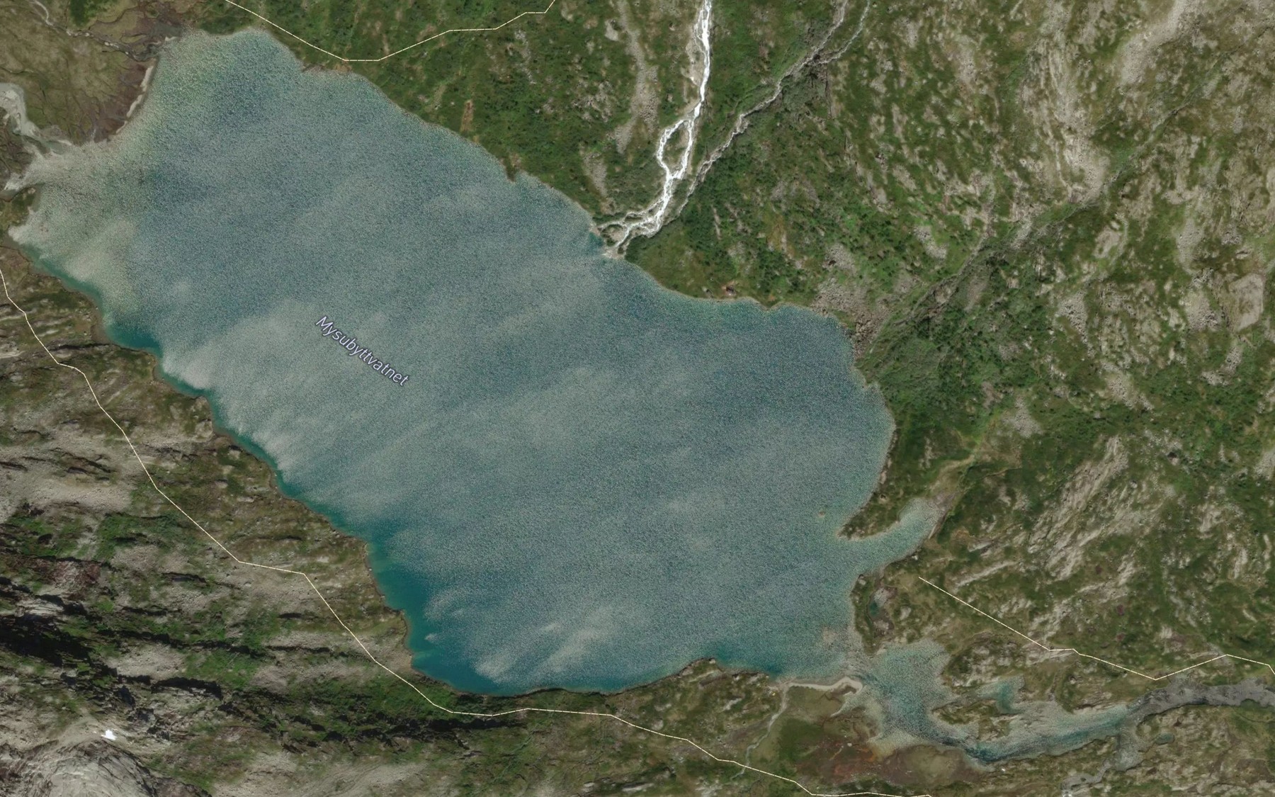 Satellite map of the Mysubyttvatnet