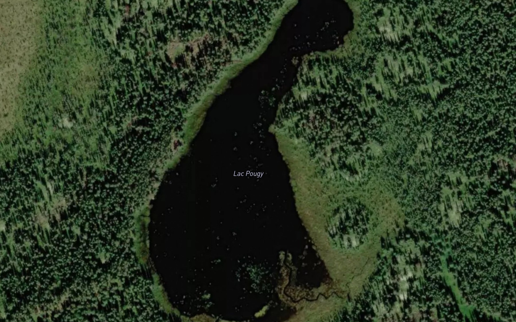 Satellite map of the Lac Pougy