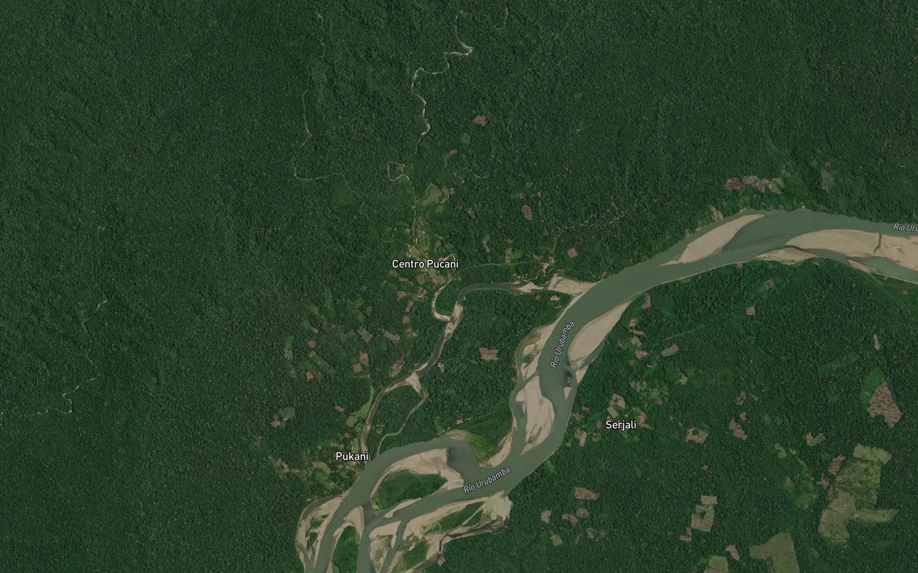 Satellite map of the Quebrada Pucani