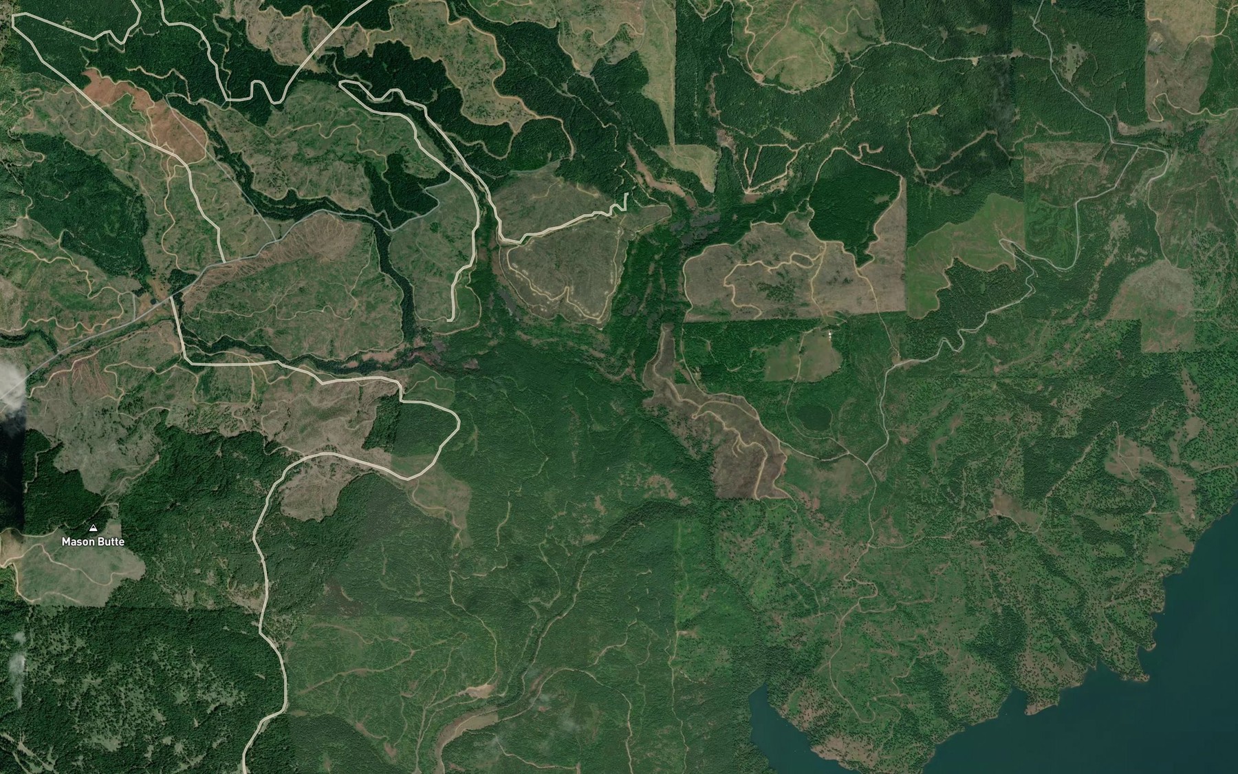 Satellite map of the North Fork Dicks Creek