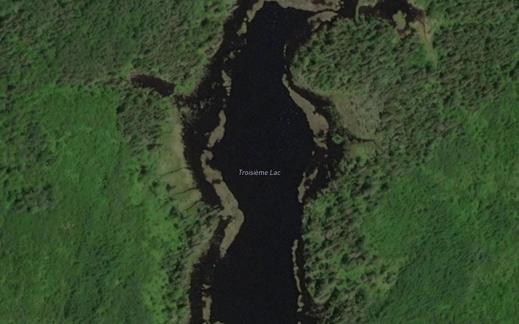 Satellite map of the Troisieme Lac