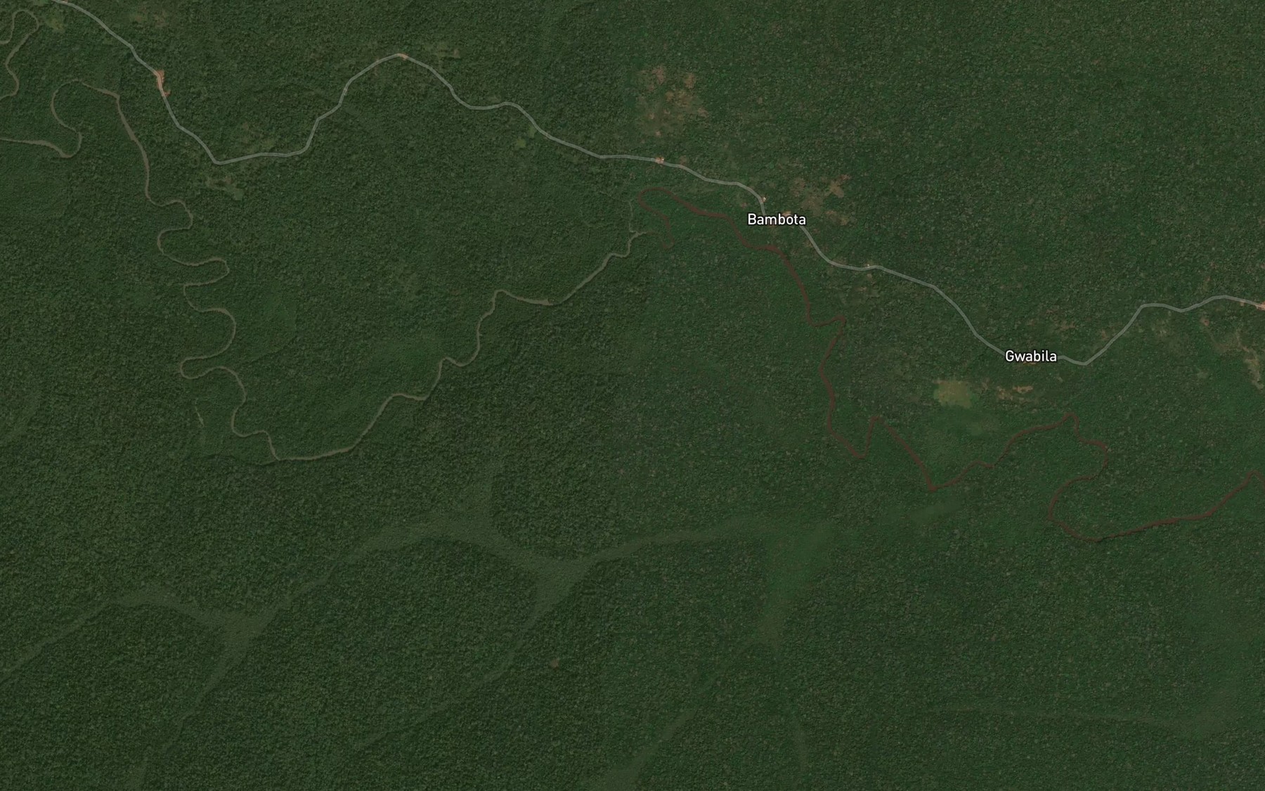 Satellite map of the Yambassa