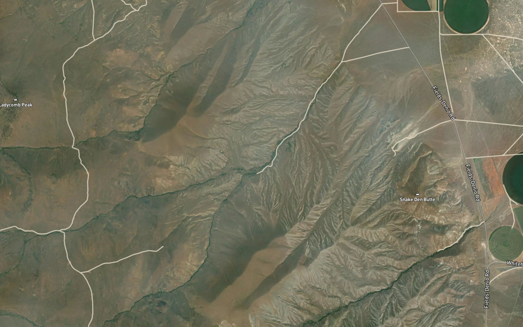Satellite map of the Little Willow Creek