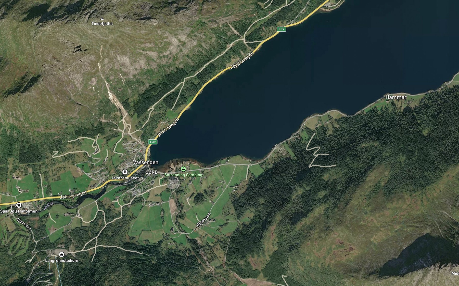 Satellite map of the Jolstravatnet