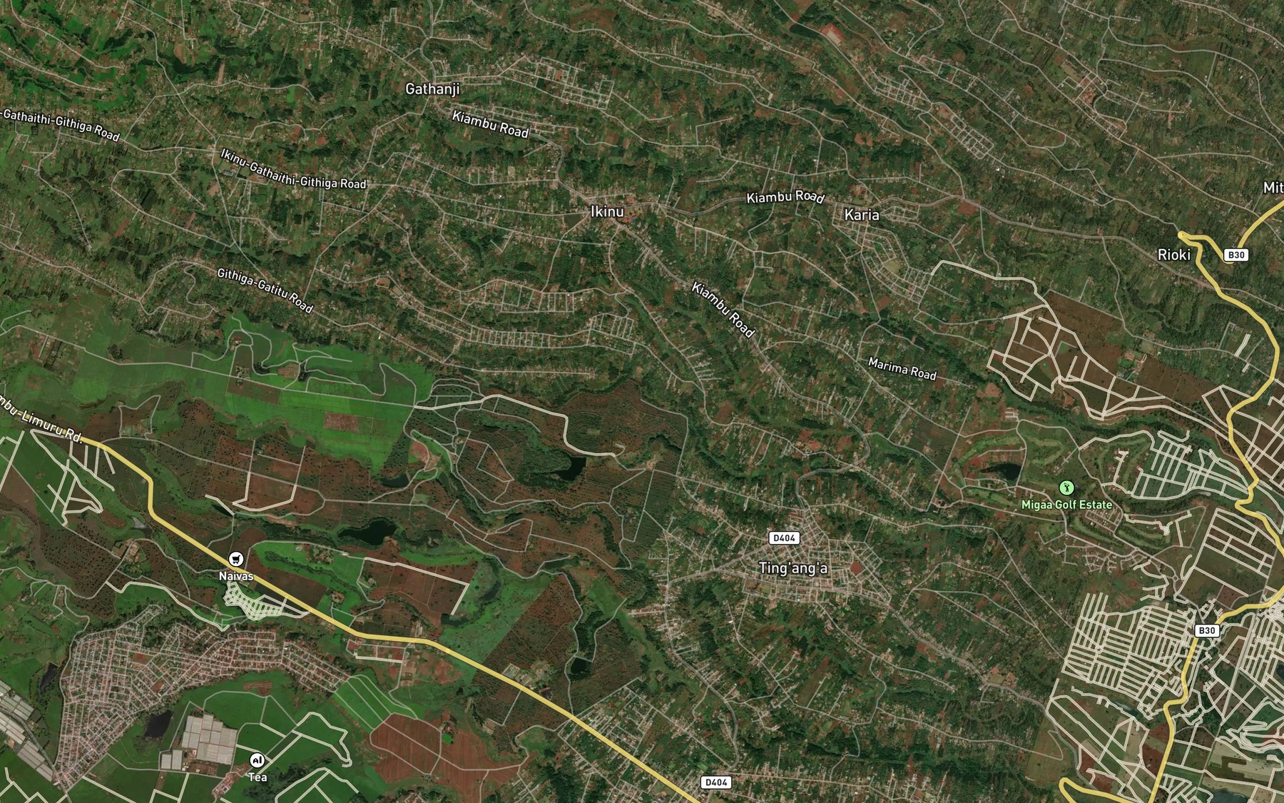 Satellite map of the Kibereli
