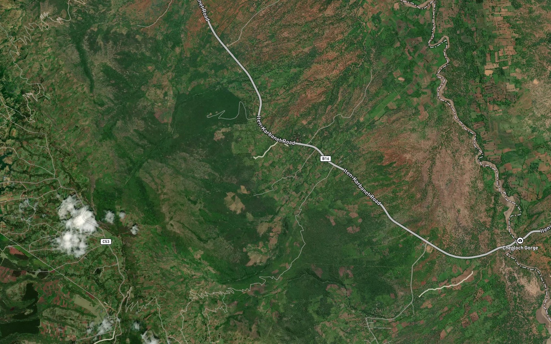 Satellite map of the Kaptarit