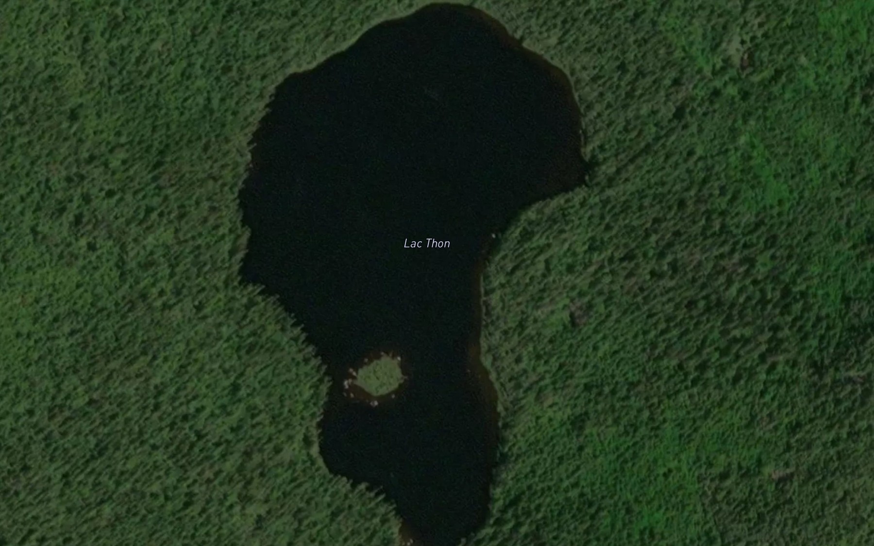 Satellite map of the Lac Thon