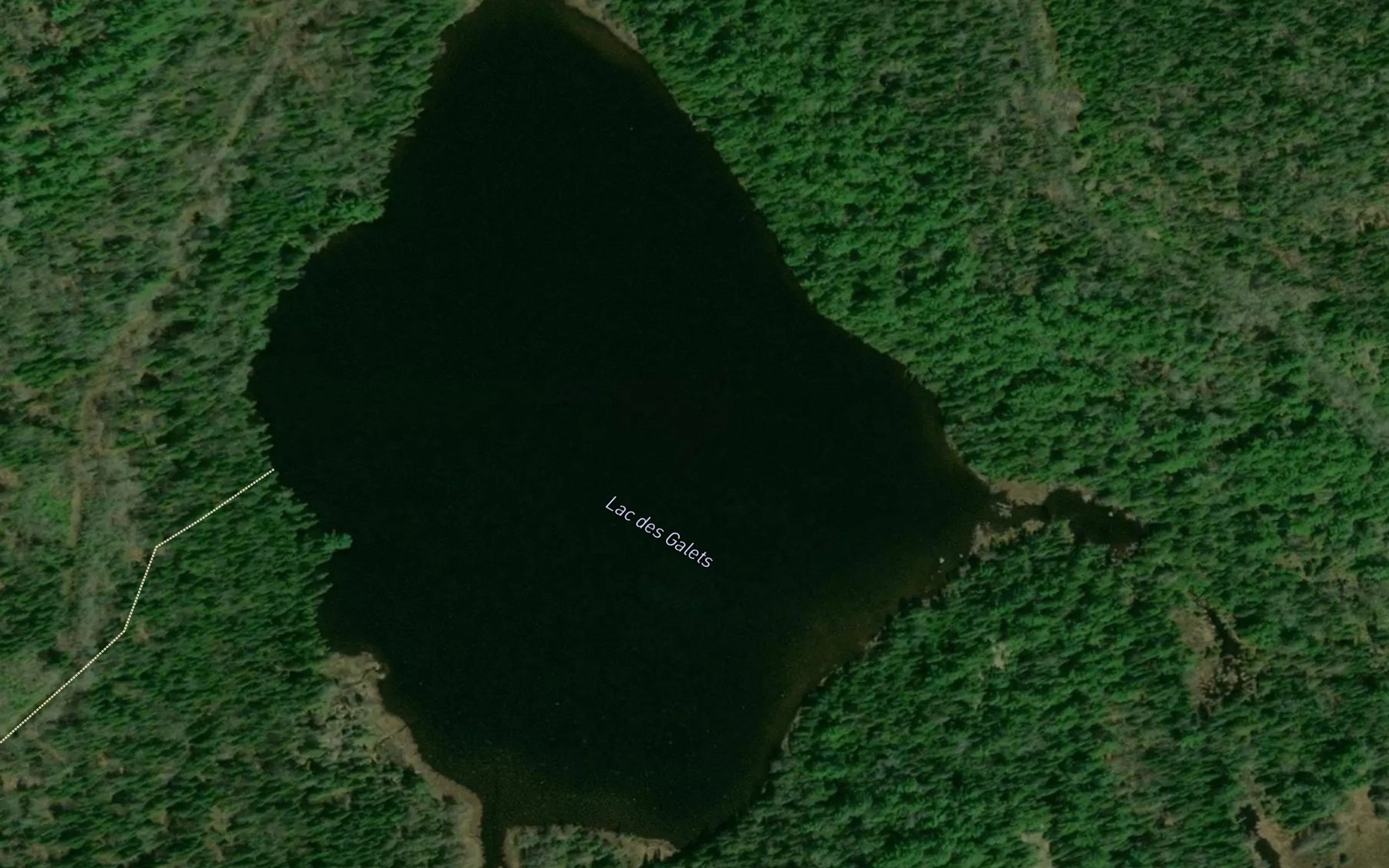 Satellite map of the Lac des Galets