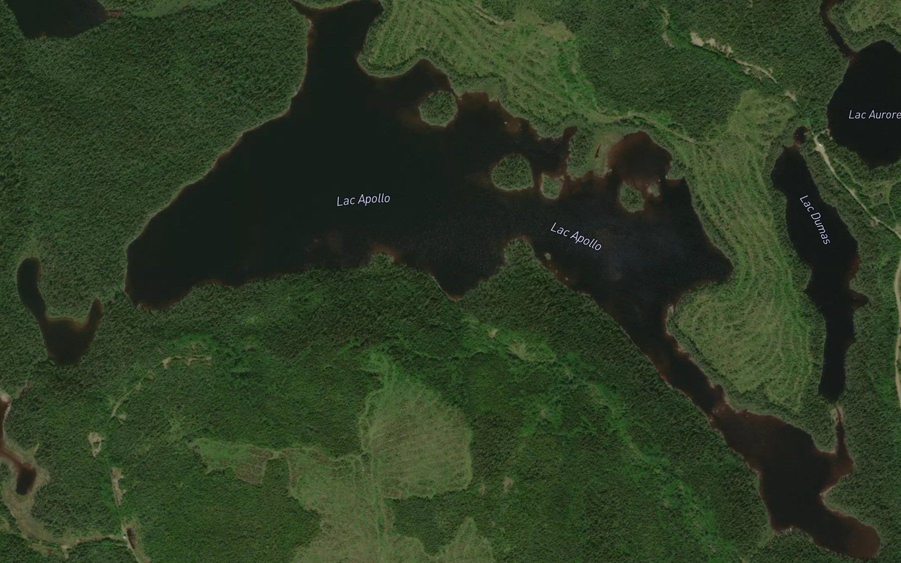 Satellite map of the Lac Apollo