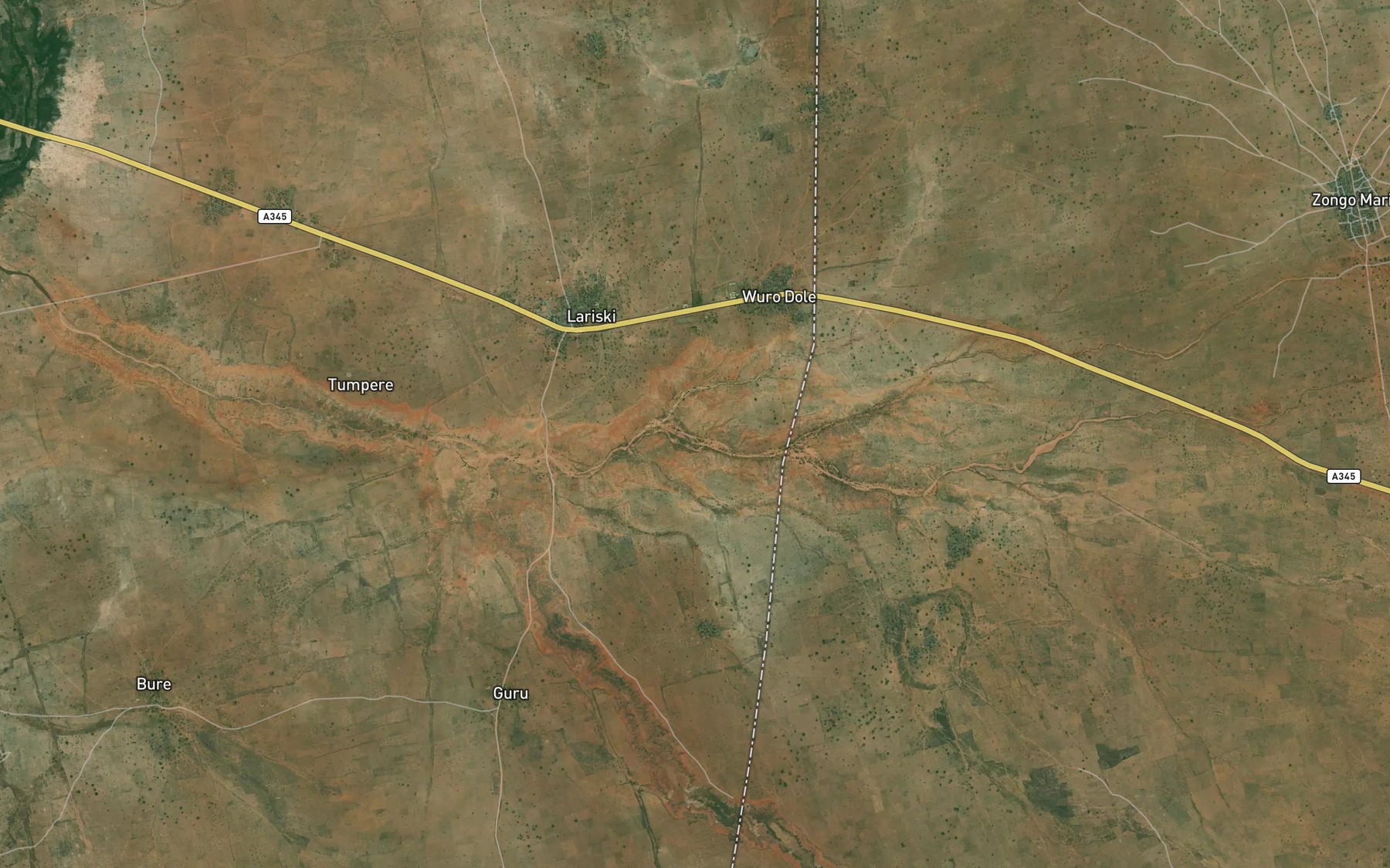 Satellite map of the River Danewoi