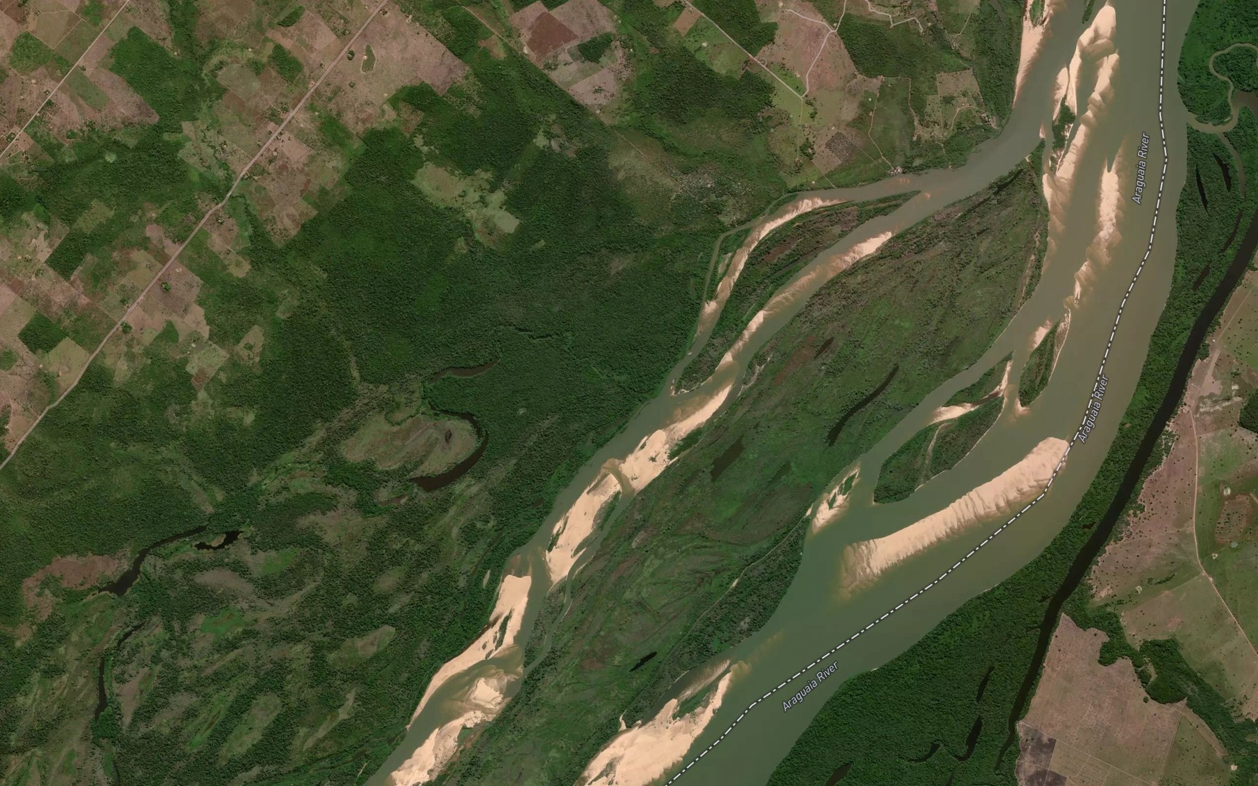 Satellite map of the Corrego da Prata