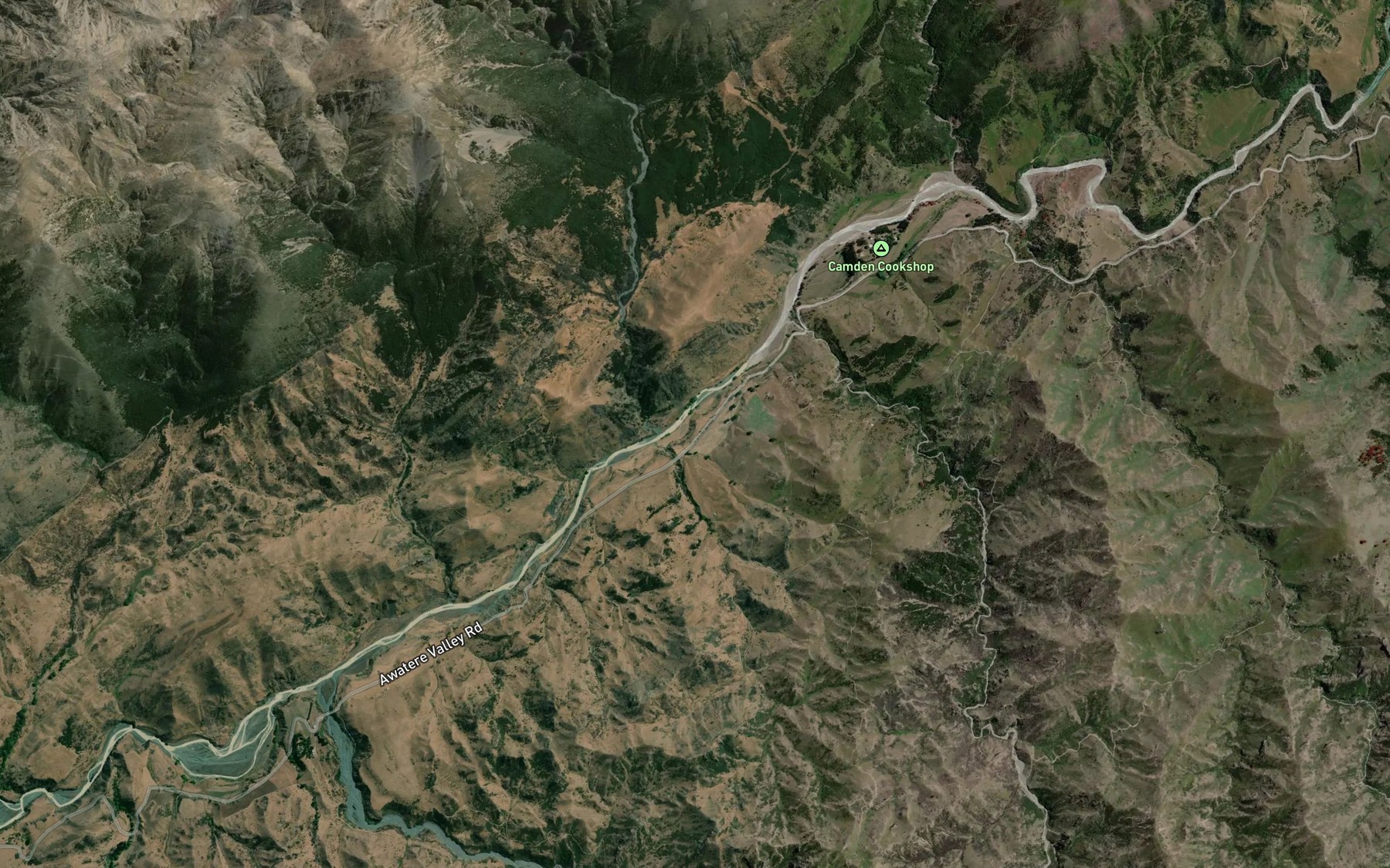 Satellite map of the Dinner Stream