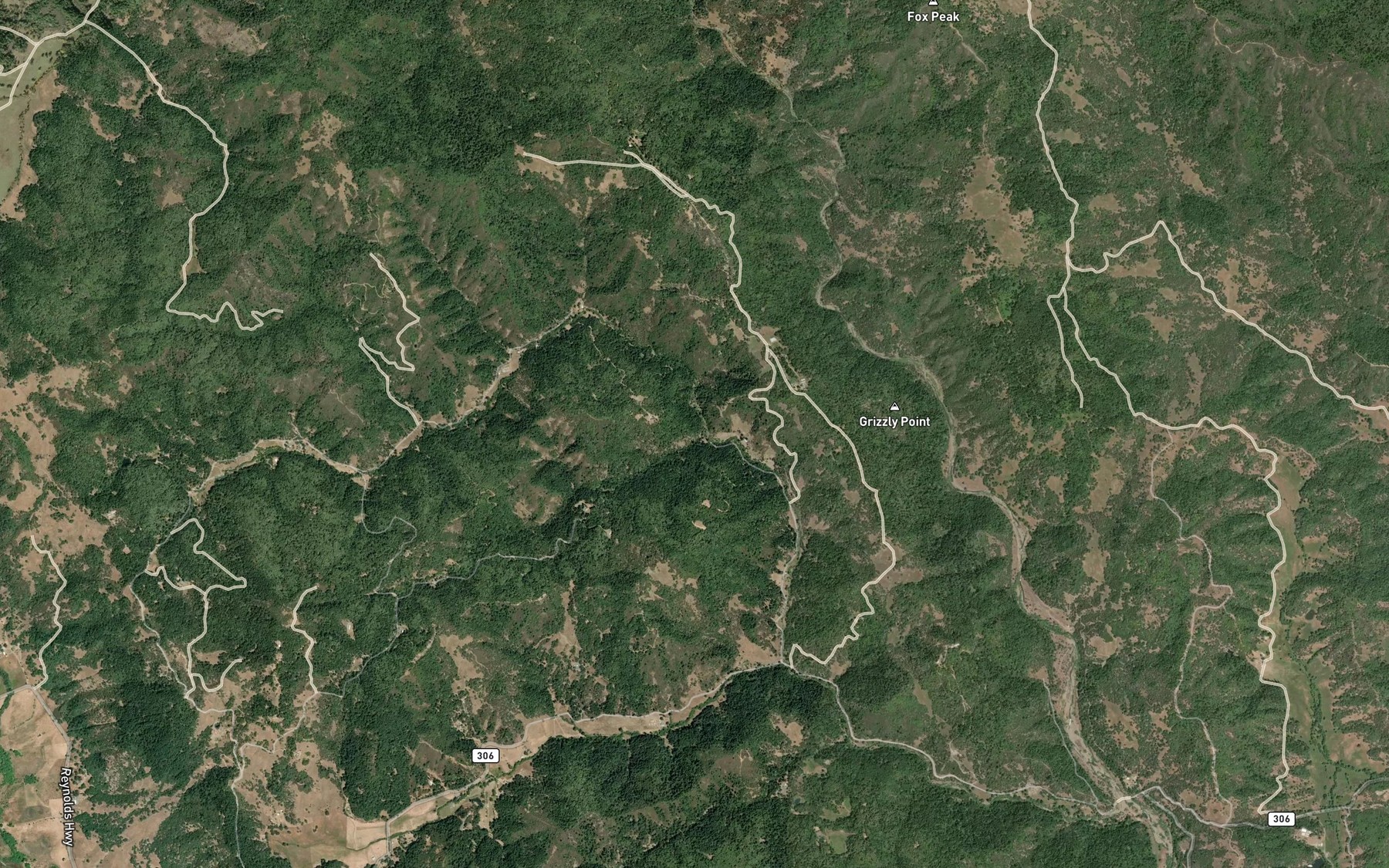 Satellite map of the Tartar Creek