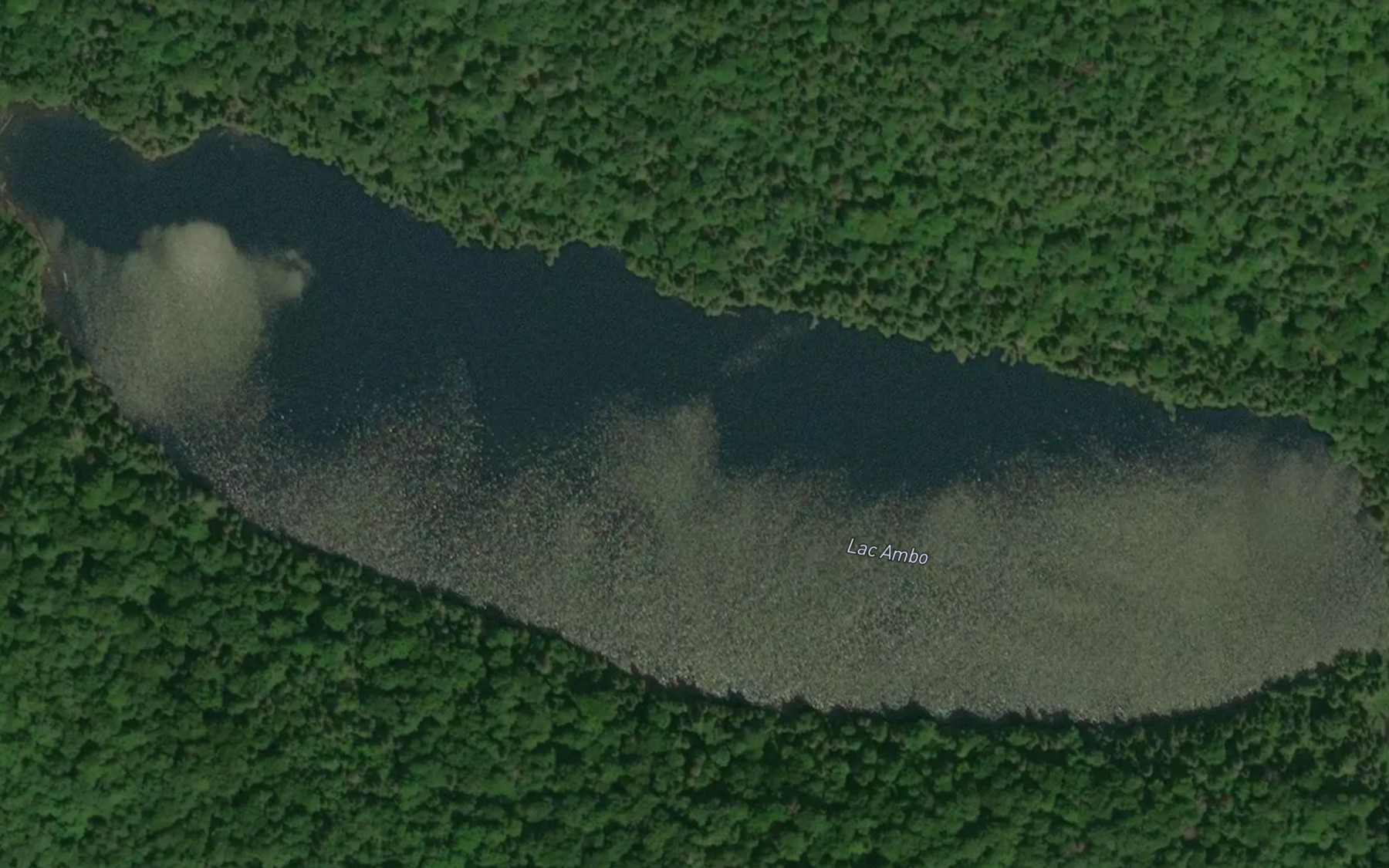 Satellite map of the Lac Ambo