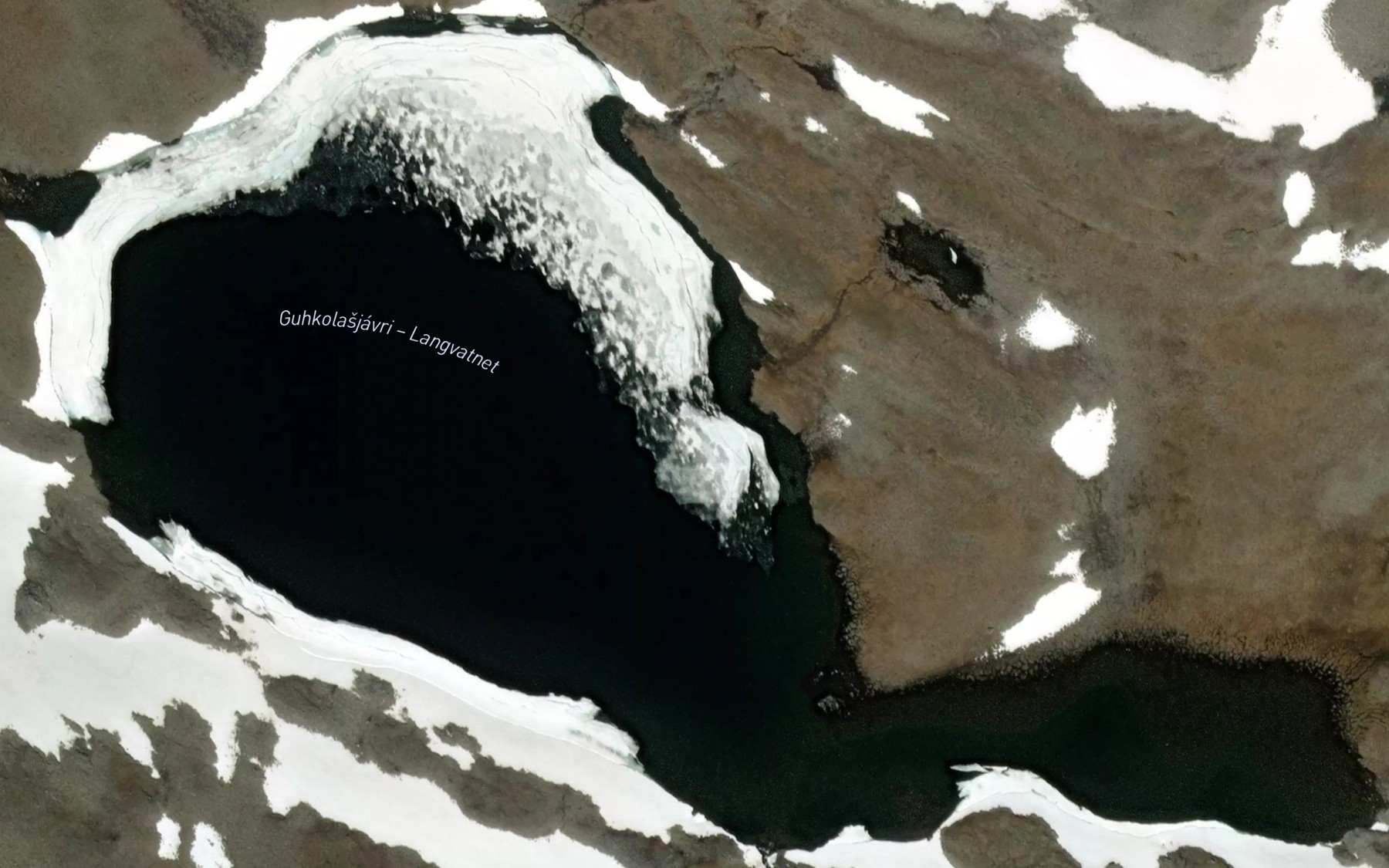 Satellite map of the Guhkolasjavri