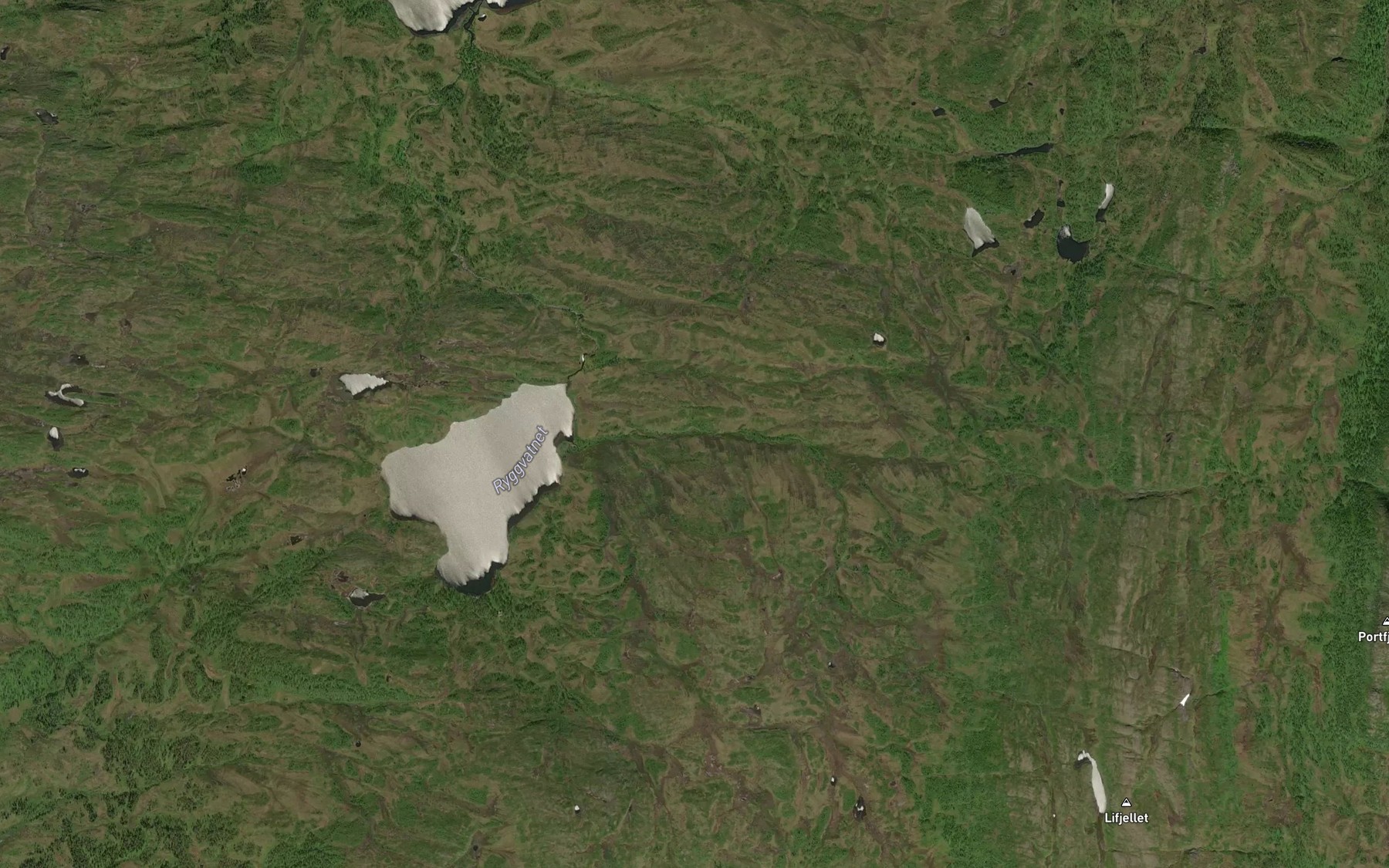 Satellite map of the Lifjellbekken