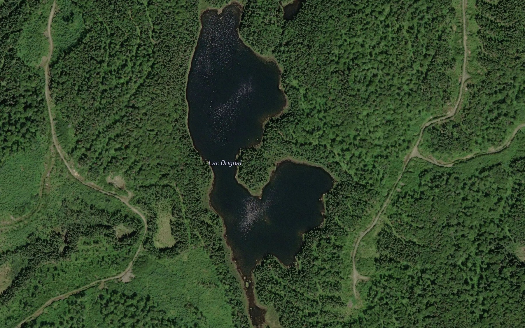 Satellite map of the Lac Orignal