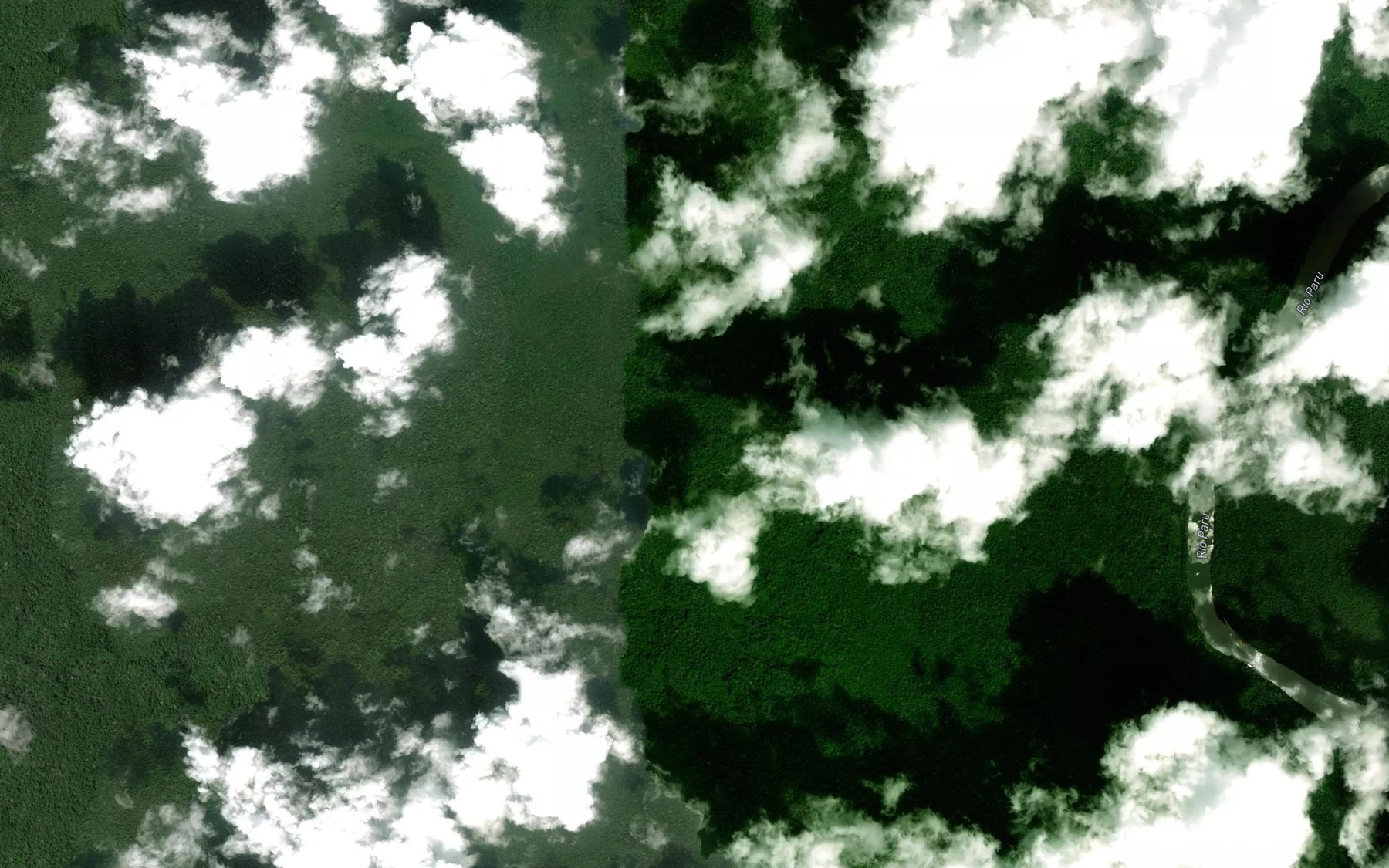 Satellite map of the Rio Tucumanema