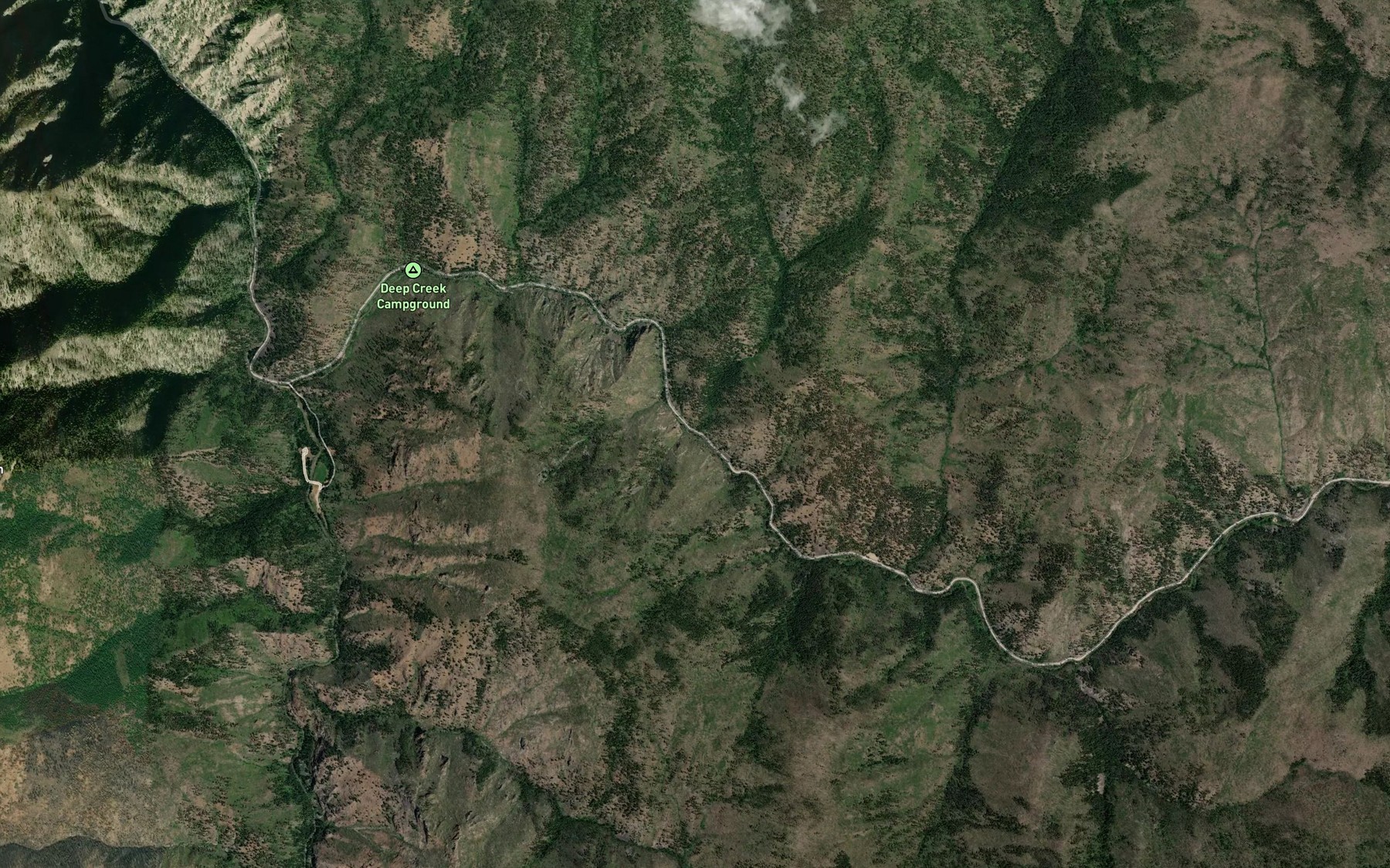 Satellite map of the Cactus Creek