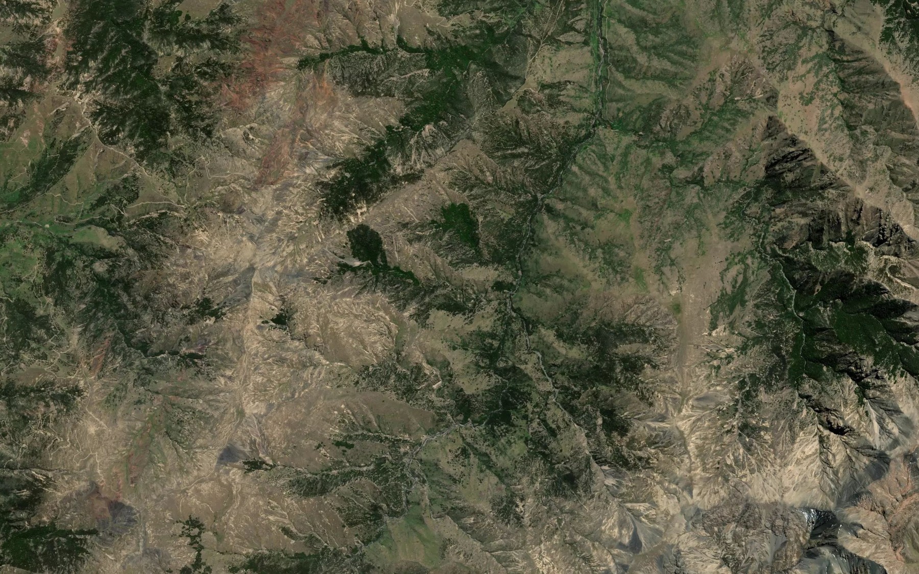 Satellite map of the Bouldery Stream