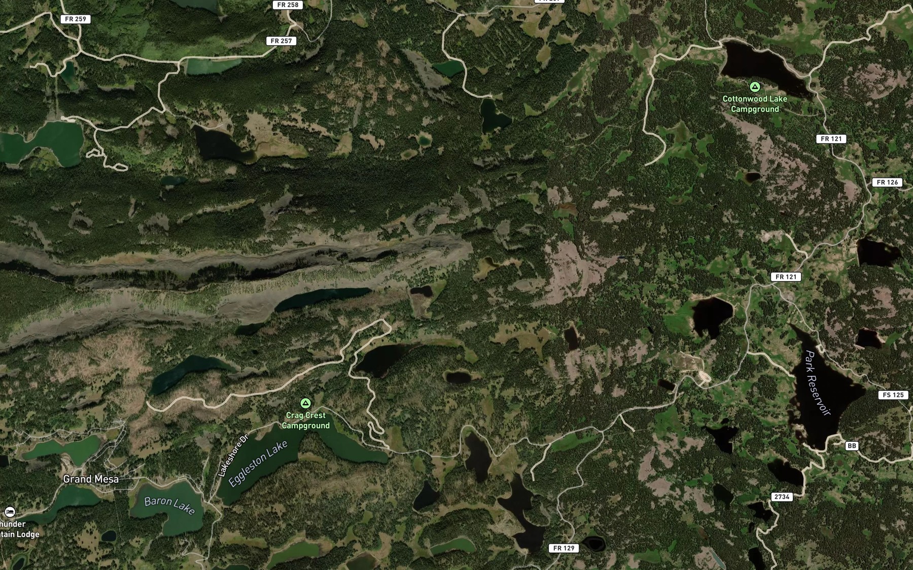 Satellite map of the Bullfinch Reservoirs