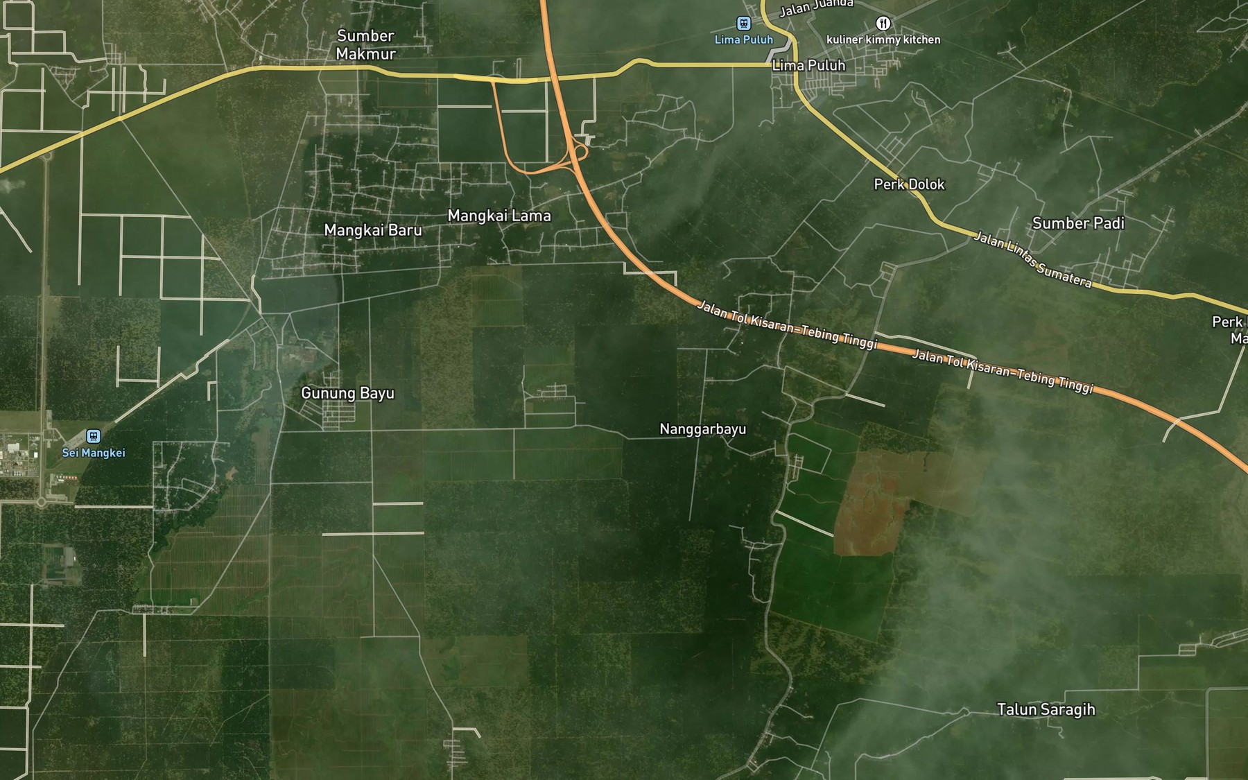 Satellite map of the Sungai Batunanggar