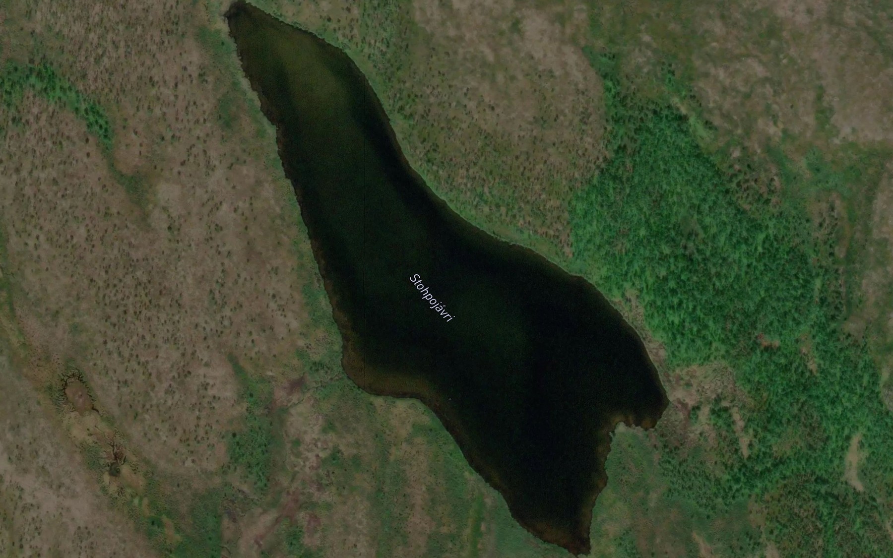 Satellite map of the Stappujavri
