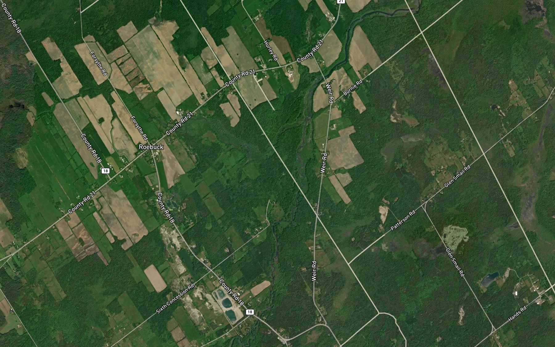 Satellite map of the Indian Creek