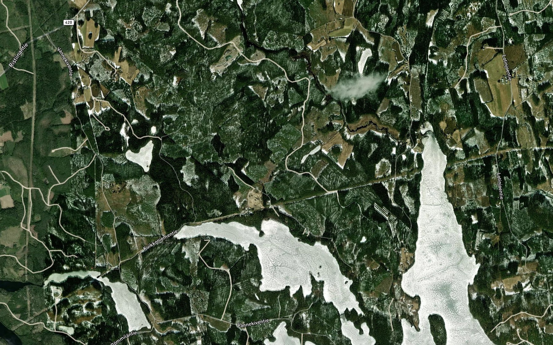 Satellite map of the Pieni Hanlampi