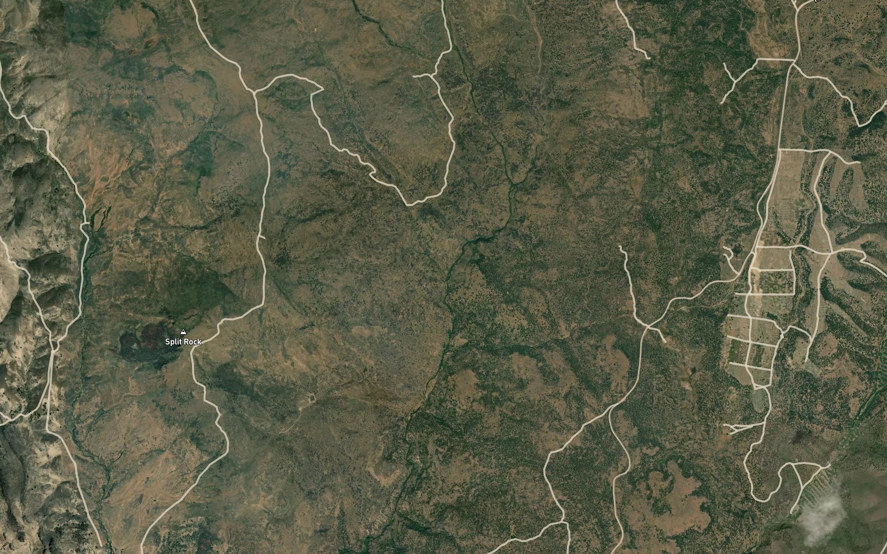 Satellite map of the East Fork Trout Creek