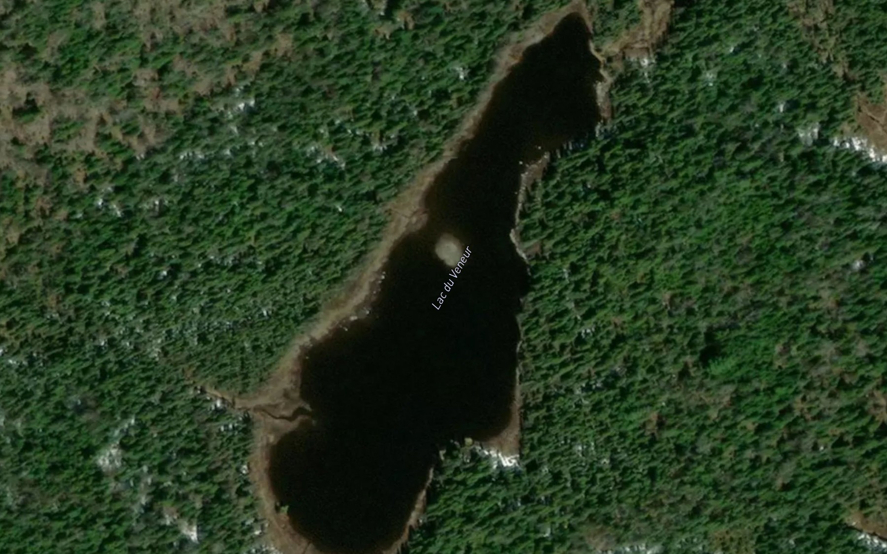 Satellite map of the Lac du Veneur