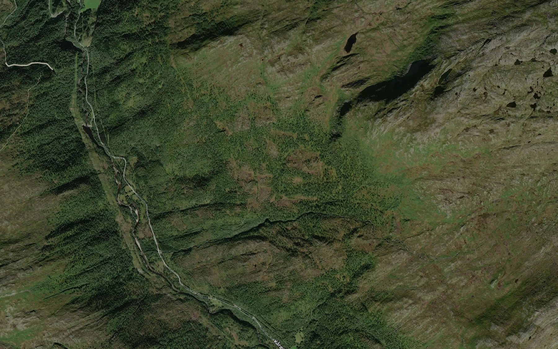 Satellite map of the Bjornabuslaettbekken