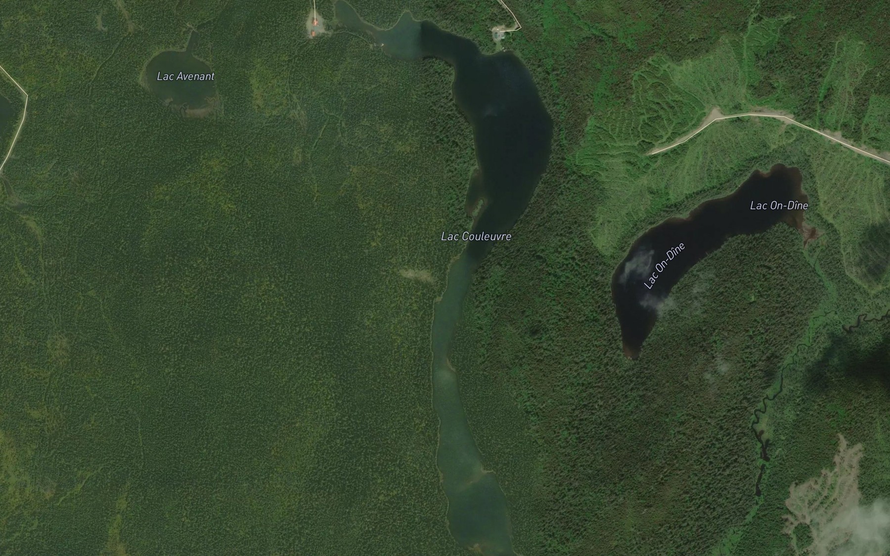 Satellite map of the Lac Couleuvre
