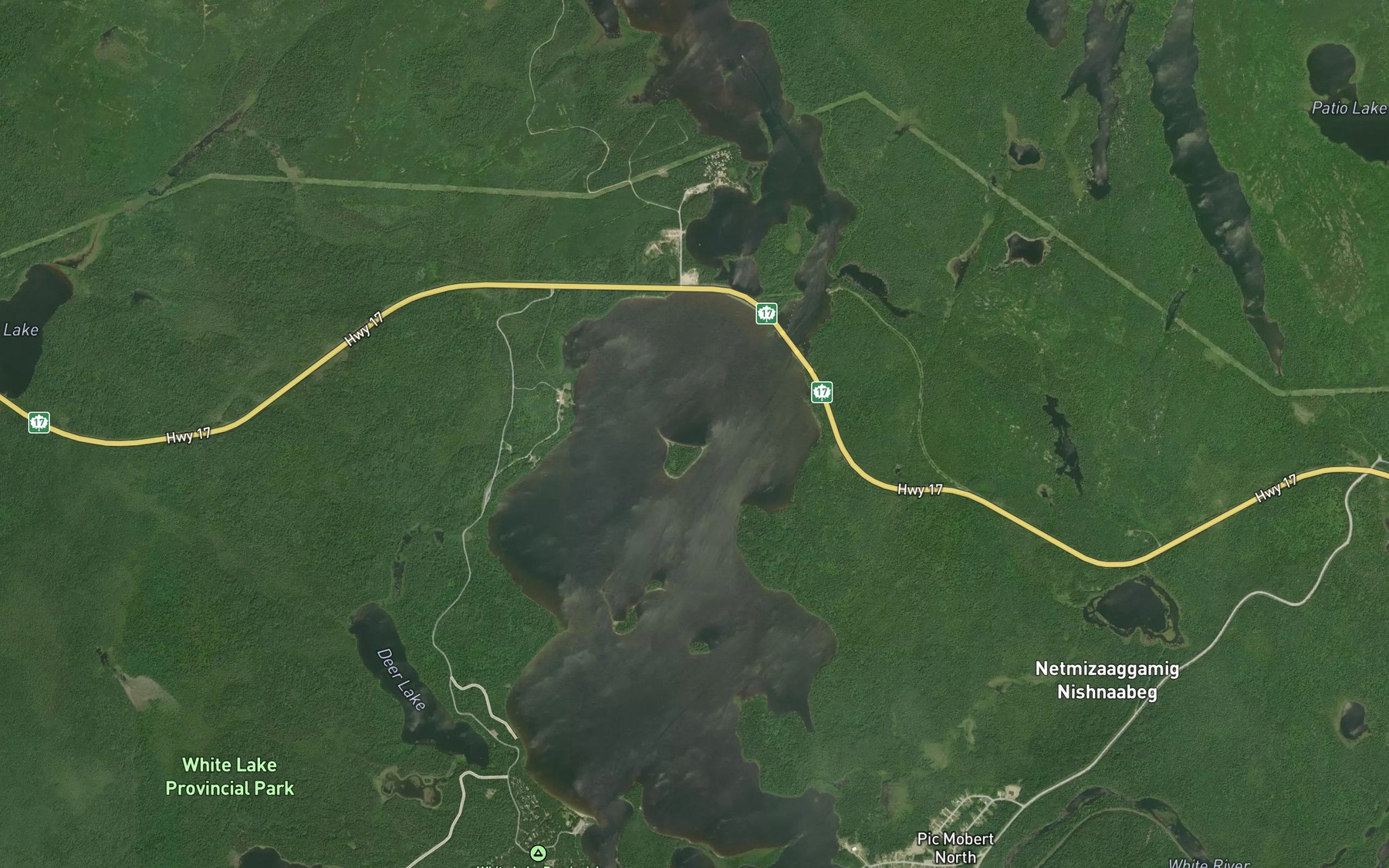 Satellite map of the Kichidabadik Inlet