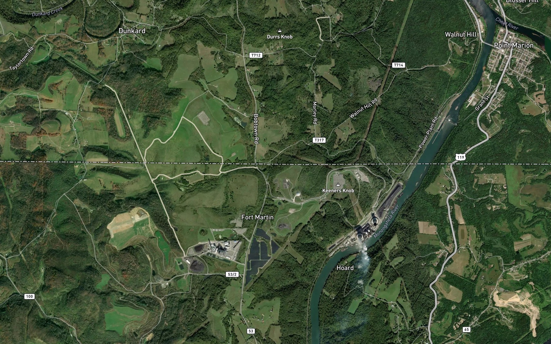 Satellite map of the Walter Tapp Spring