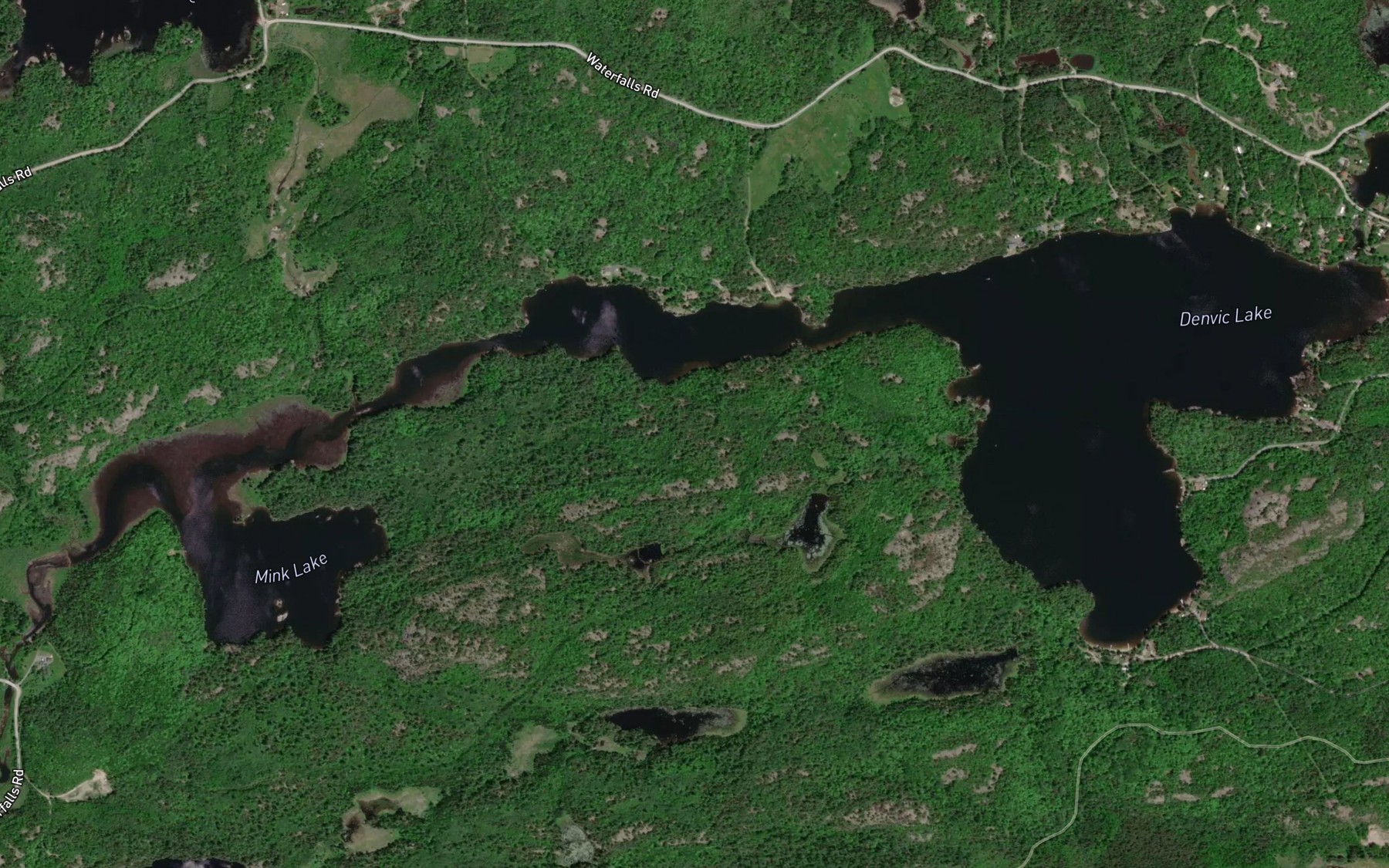 Satellite map of the Mink Lake