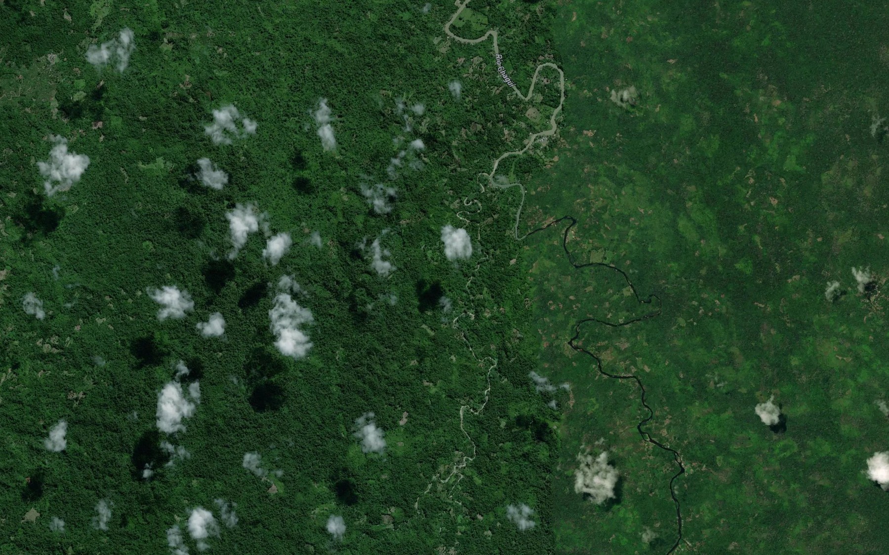 Satellite map of the Quebrada Aguablanca